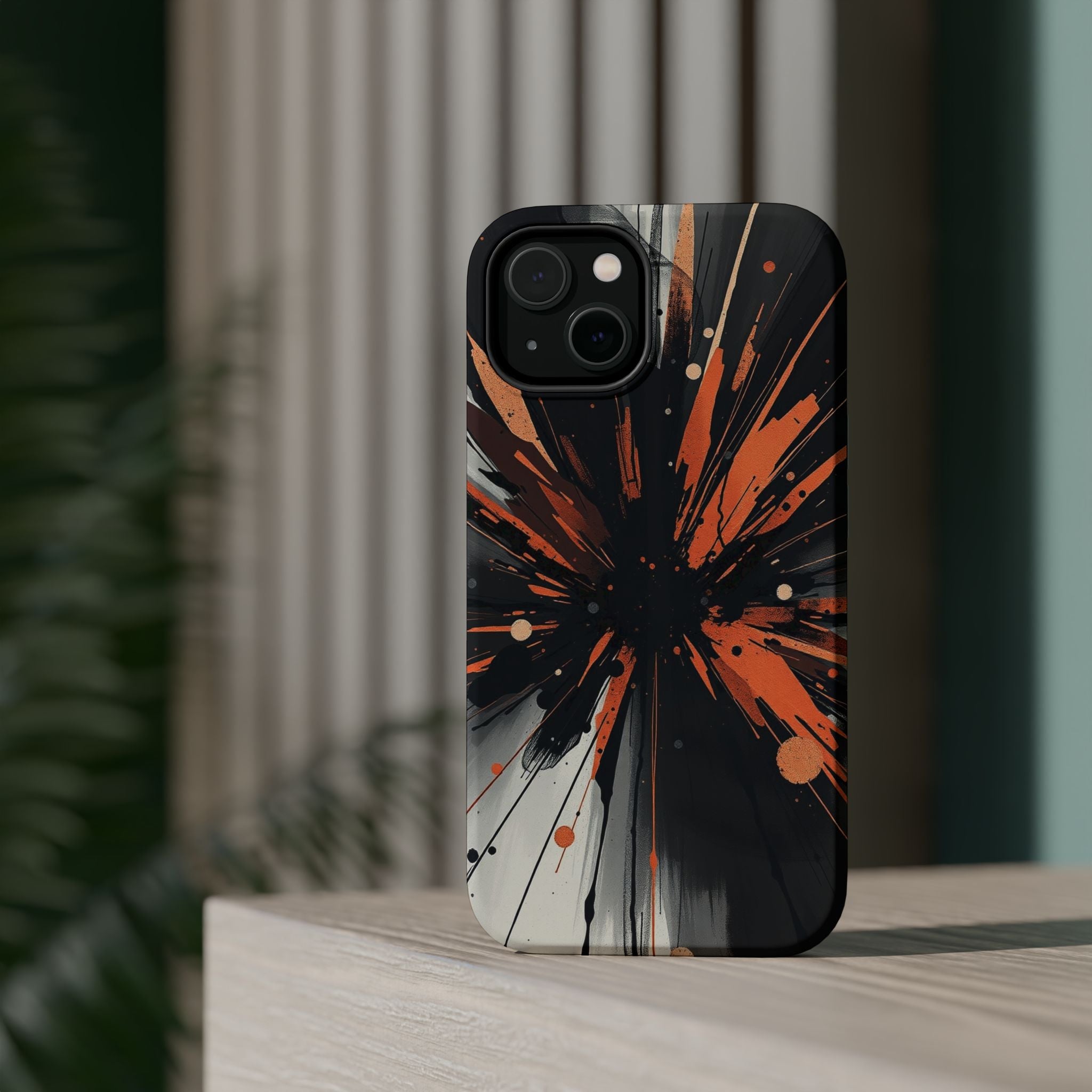 iPhone Charcoal And Copper Abstract Expressionist iPhone Burst Slim · iPhone Cas