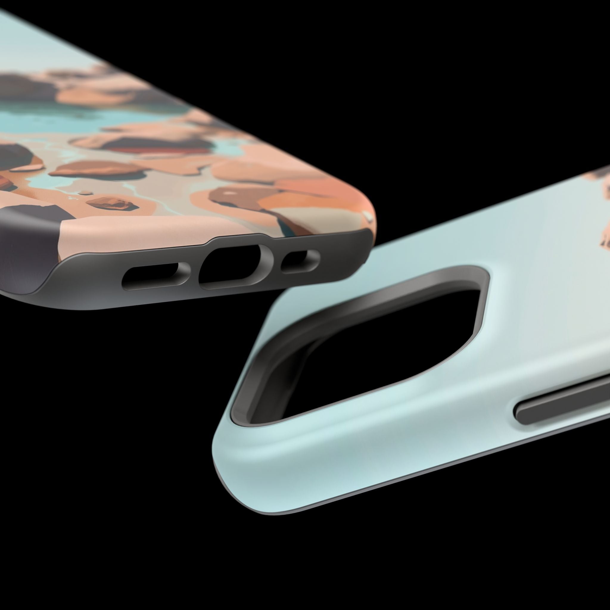 iPhone Tidal Pool Oil Painting Impressionist Slim iPhone Everyday · iPhone Case