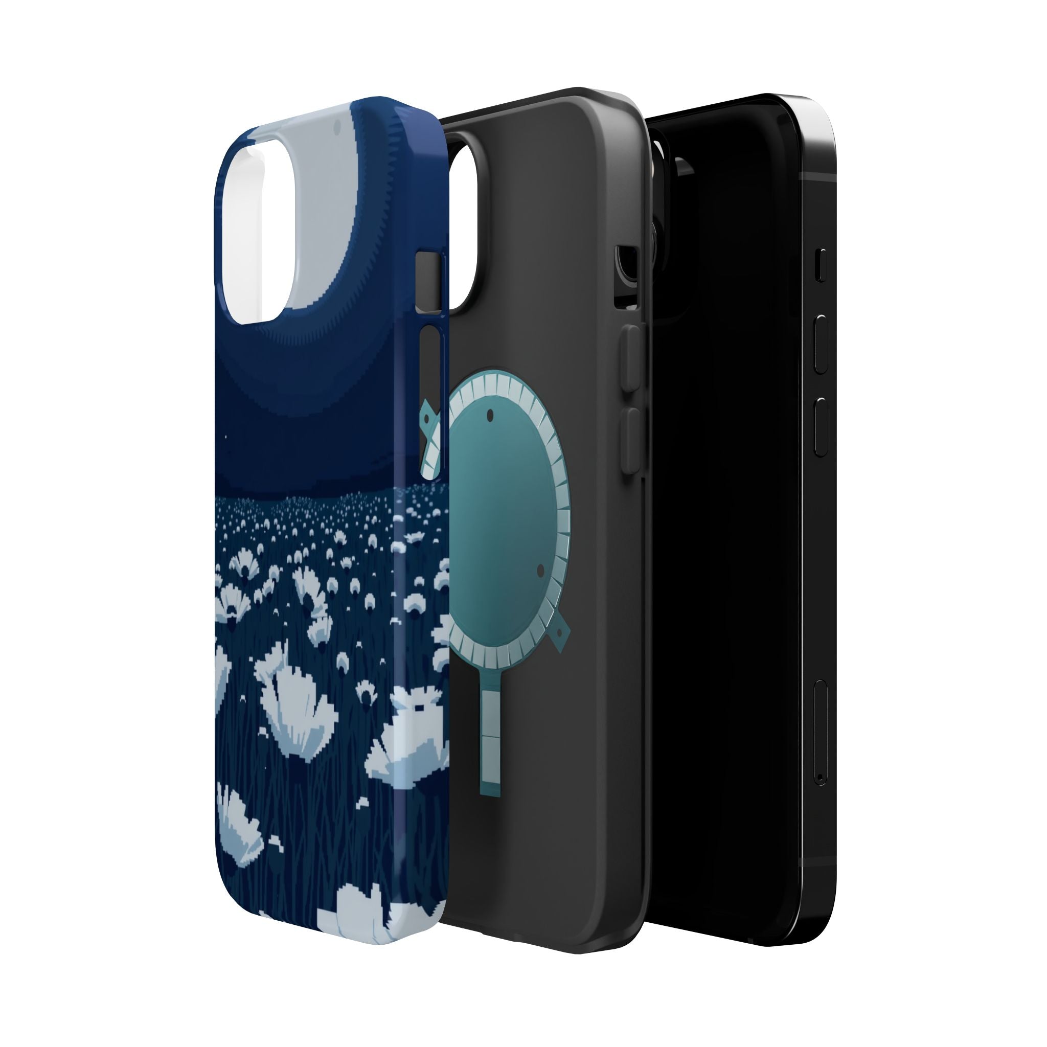 iPhone Poppy Field Pixel Art -Bit Bold Modern Everyday Snap Case · iPhone Case