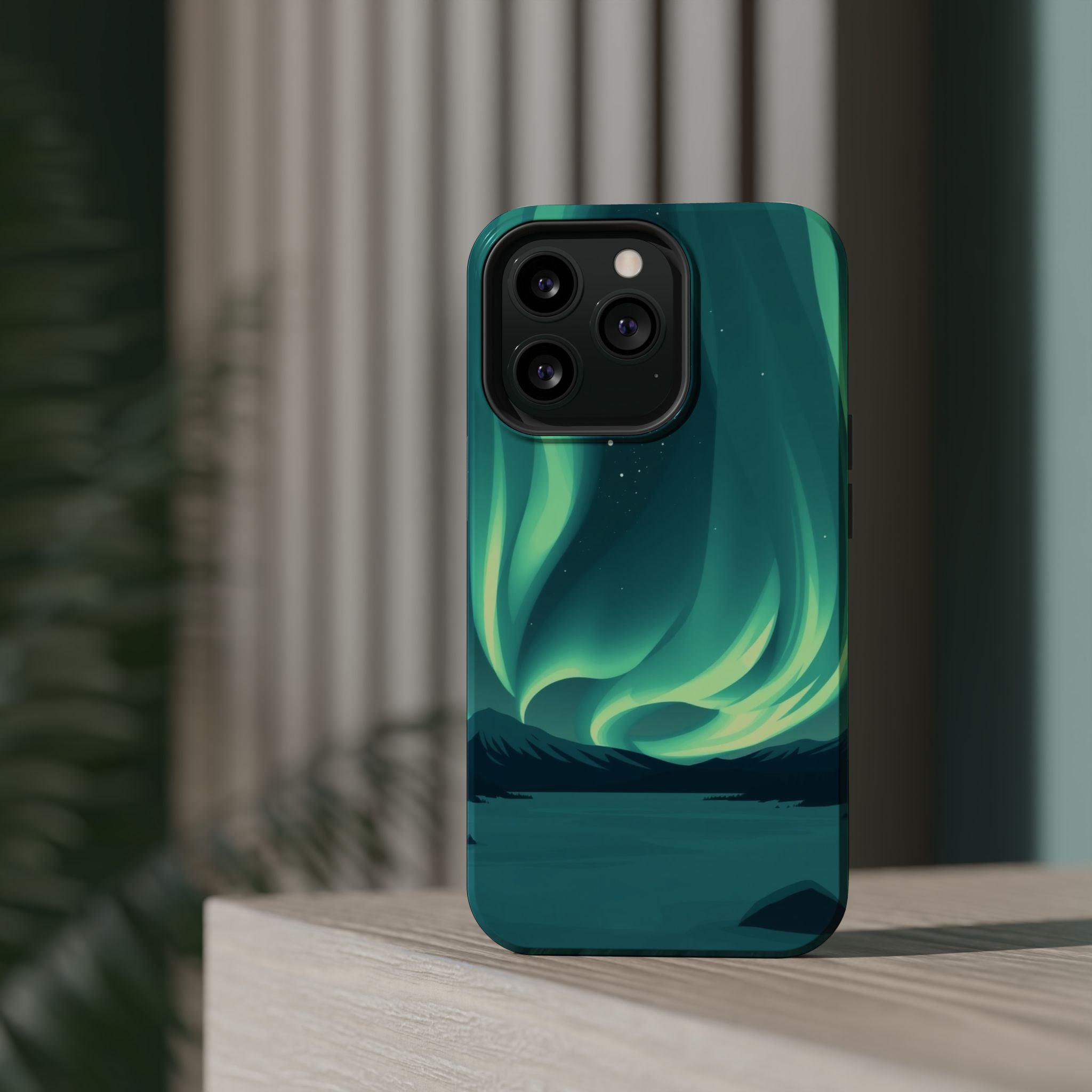 iPhone Northern Lights Abstract Geometric Slim iPhone Everyday Designer · iPhone