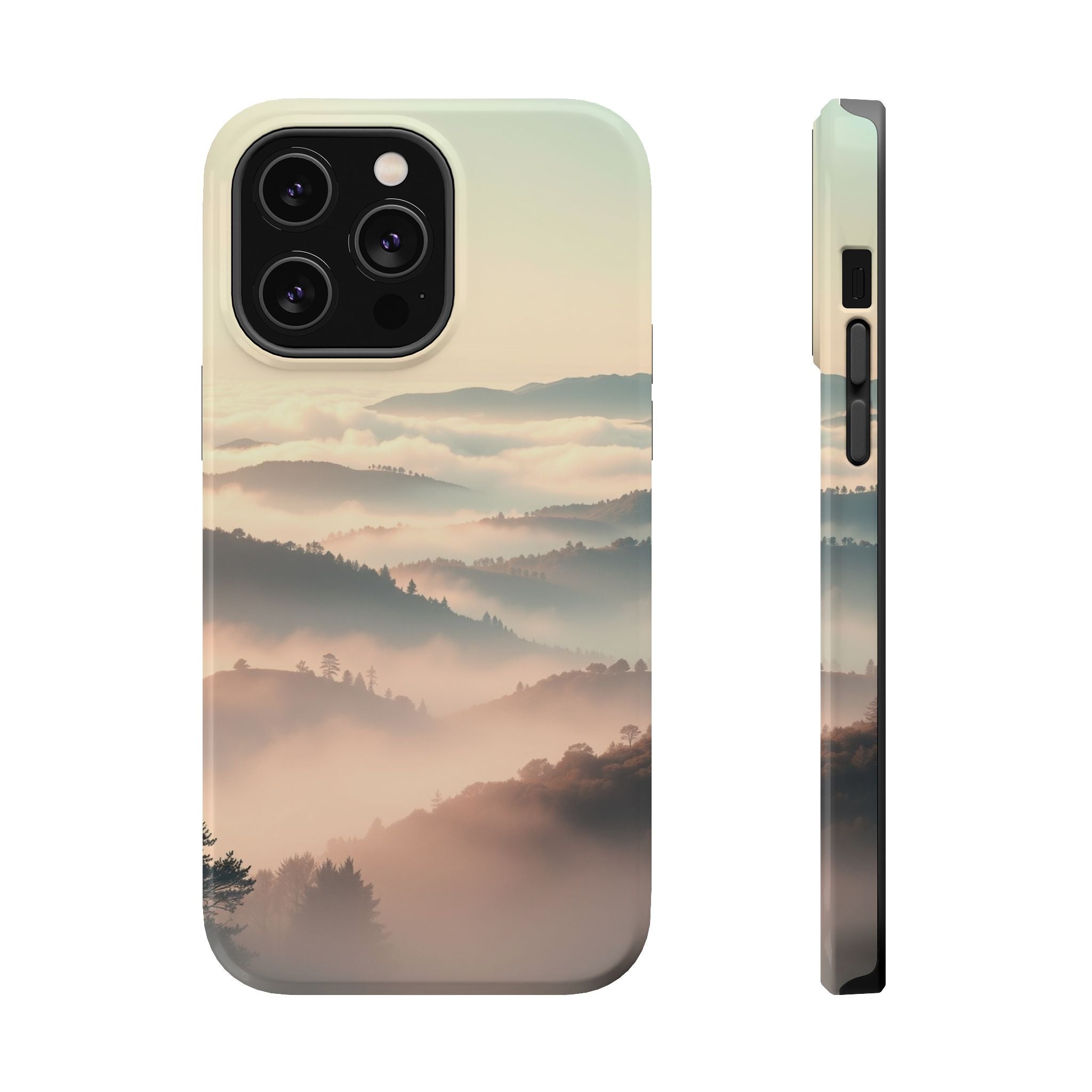 iPhone Mint And Blush Fog Rolling Over Hills Slim iPhone Everyday · iPhone Case
