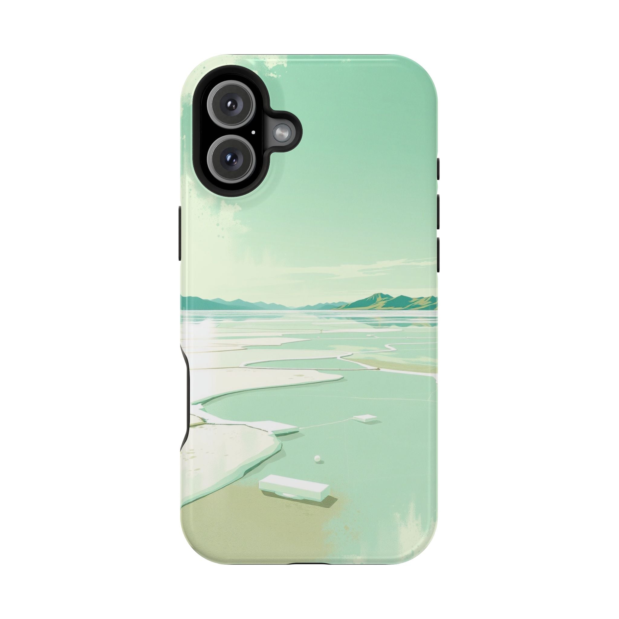 iPhone Vibrant Salt Flat Mirror Design Slim Everyday Designer Case · iPhone Case