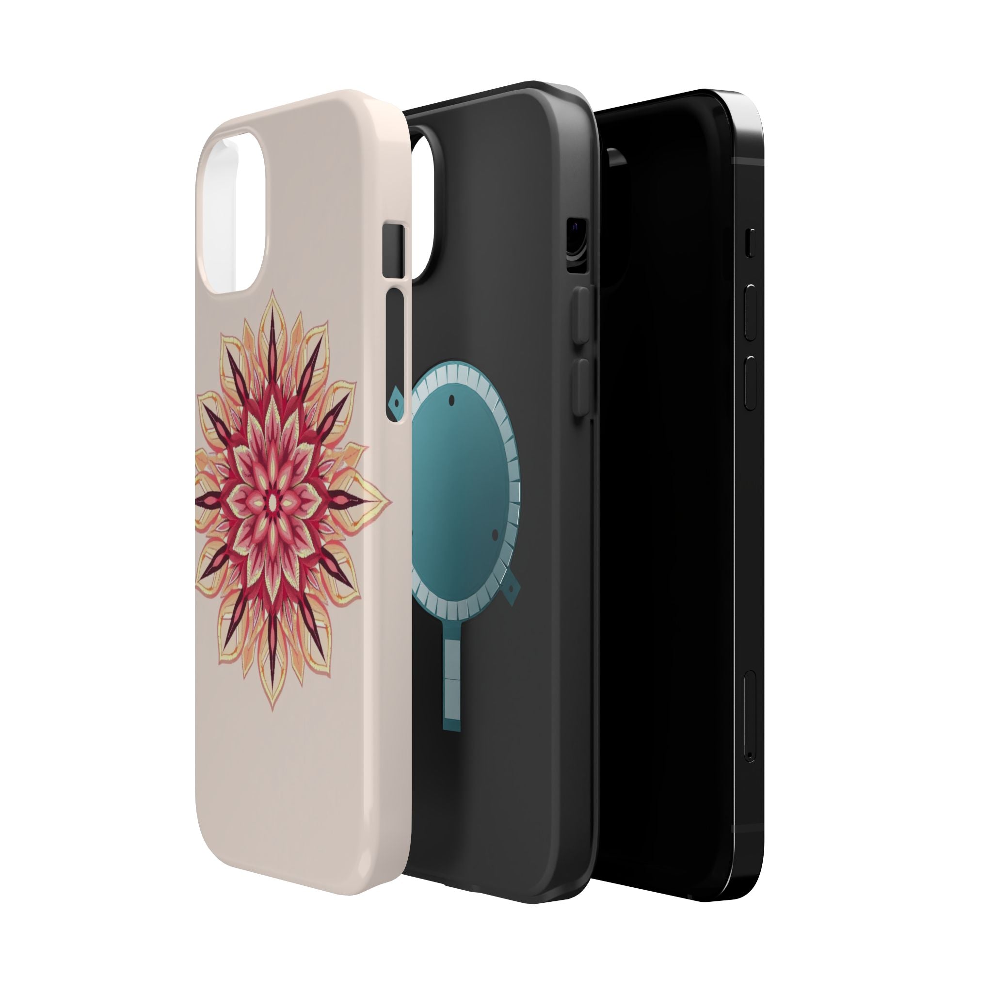 iPhone Floral Mandala Pixel Art -Bit Slim Everyday Designer Case · iPhone Case