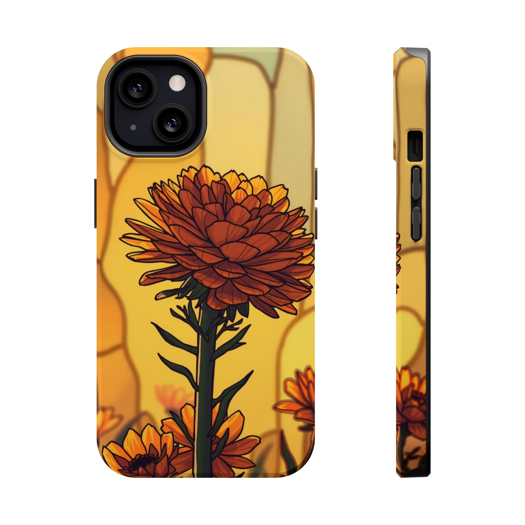 iPhone Sunset Amber And Peach Ranunculus Stack Soft iPhone Finish · iPhone Case