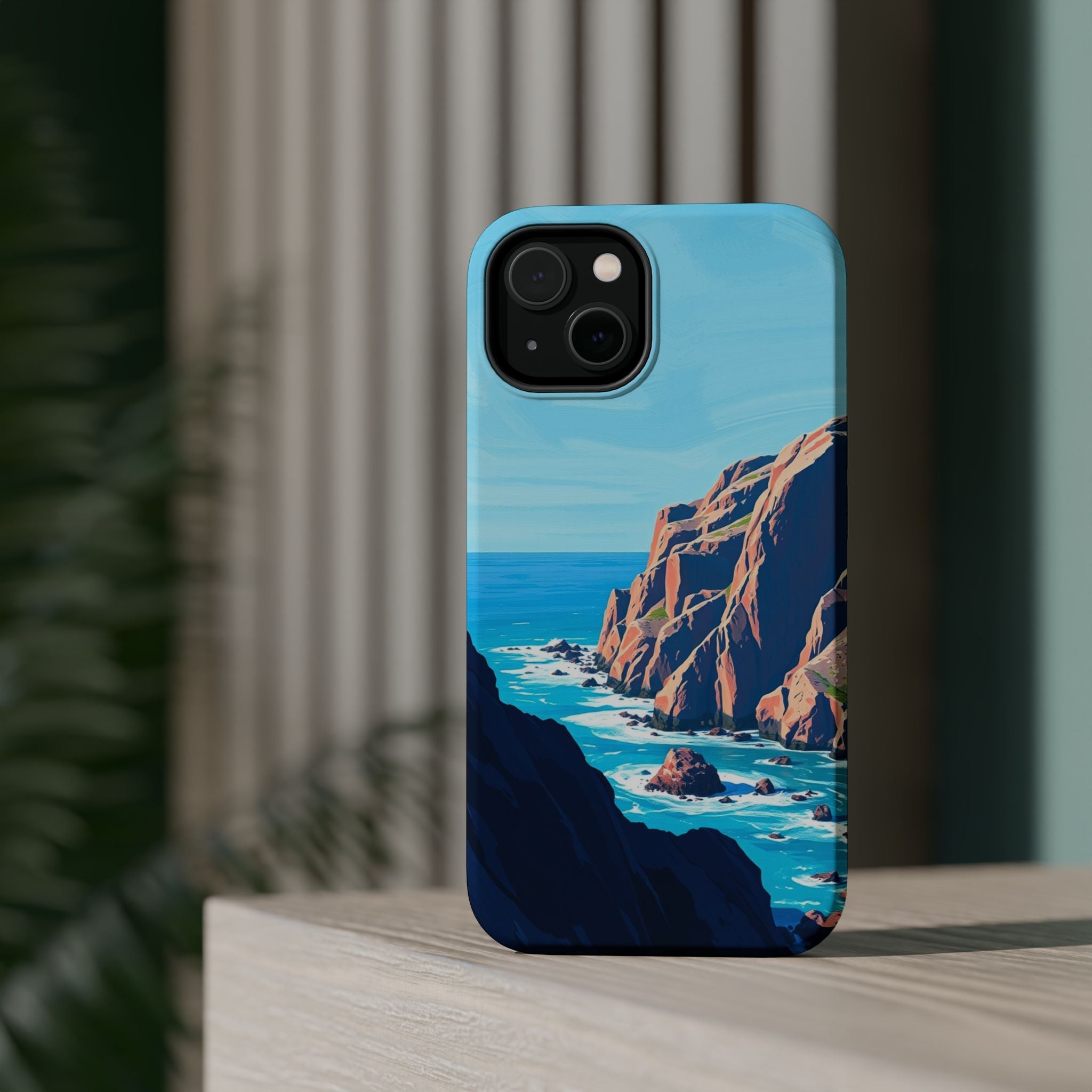 iPhone Rocky Coastline Oil Painting Impressionist iPhone Clean Minimal · iPhone