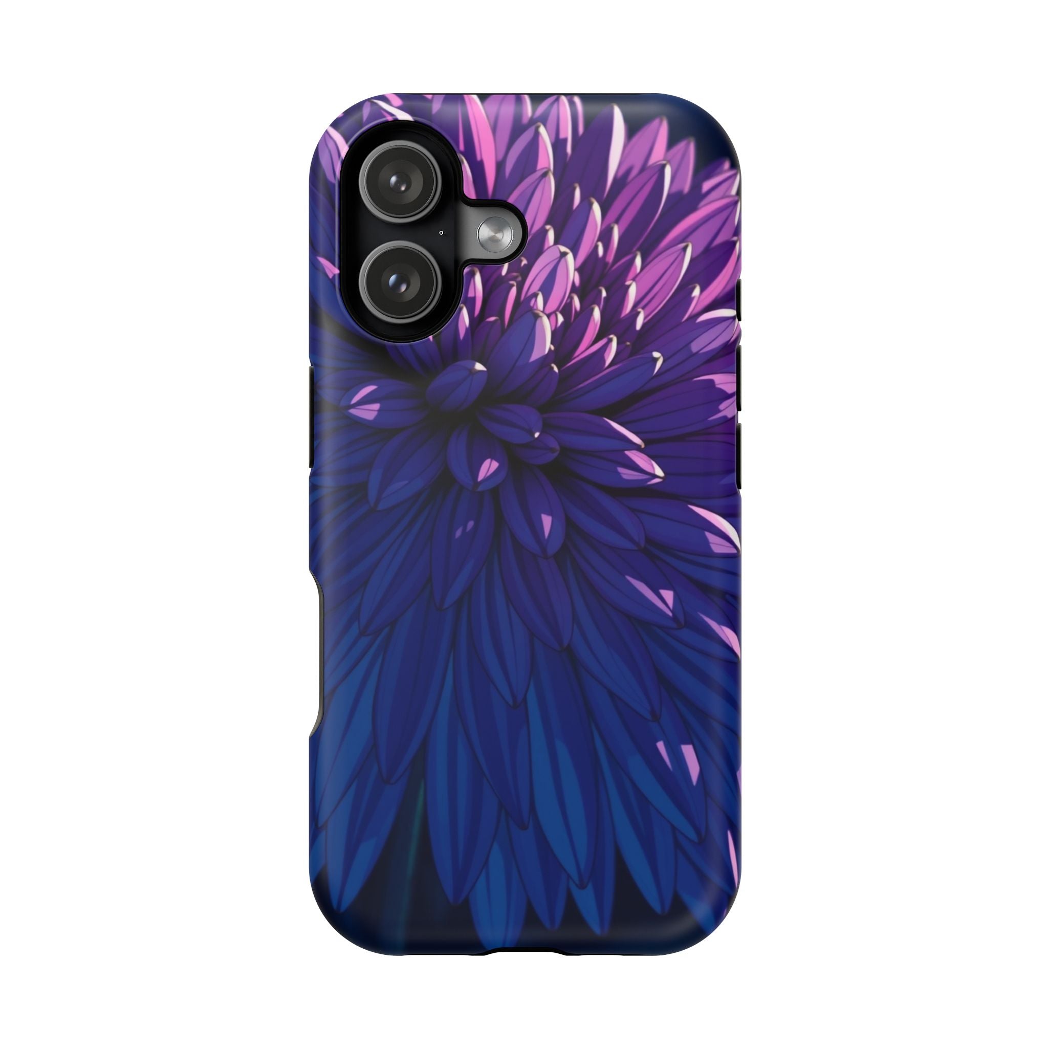 iPhone Indigo And Violet Chrysanthemum Classic Soft iPhone Finish · iPhone Case
