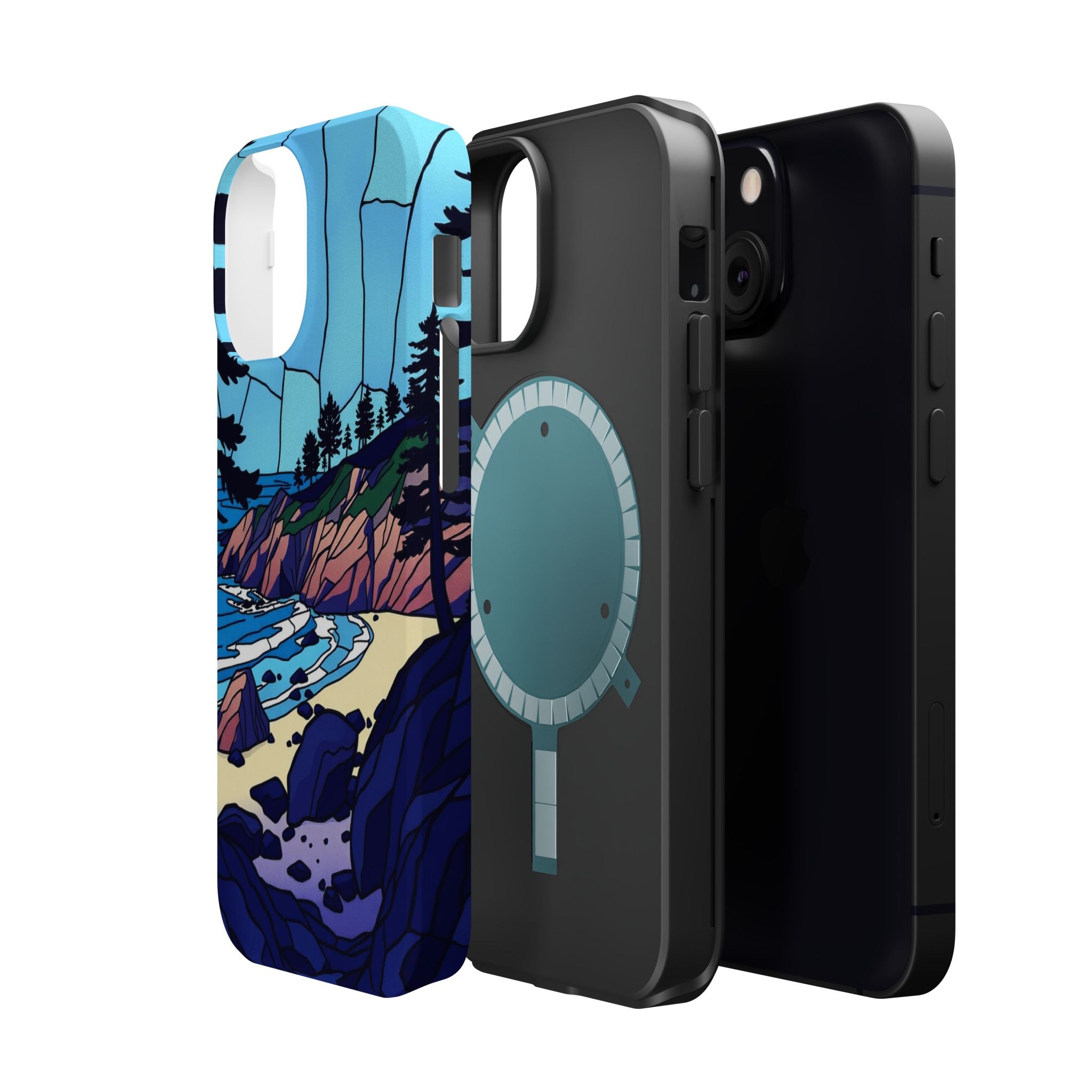 iPhone Indigo And Violet Pebble Beach Slim Everyday iPhone 11 Designer · iPhone