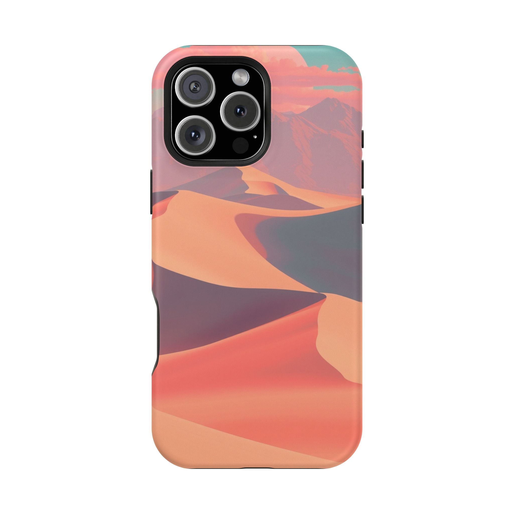 iPhone Teal And Coral Desert Dunes Bold Modern Everyday Snap Case · iPhone Case
