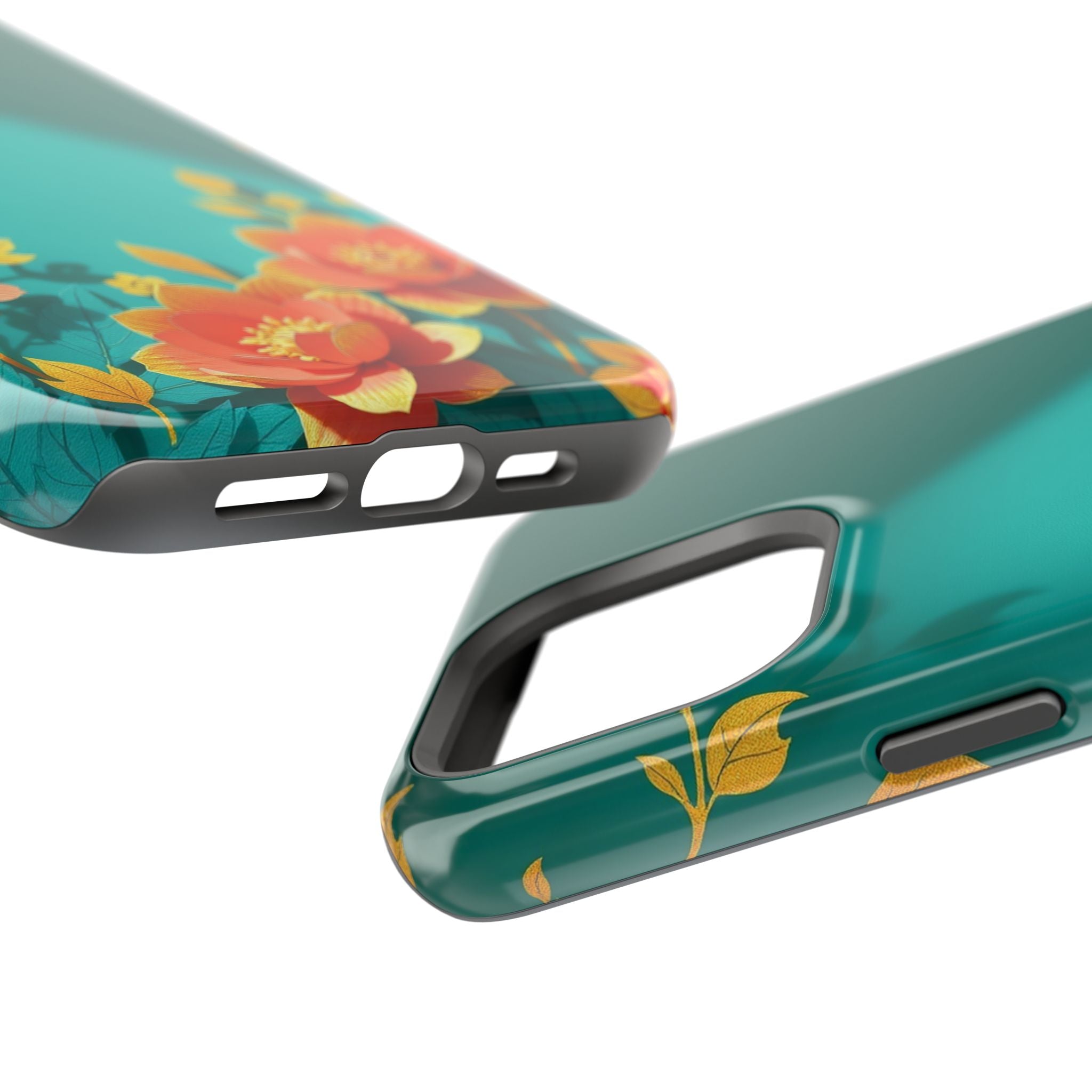 iPhone Floral Gold Foil Paper Cut Art Slim Everyday Designer Case · iPhone Case