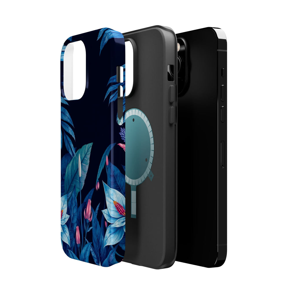 iPhone Serene Jungle Floral Design Clean Minimal Snap Cas Slim Snap Case · iPhon