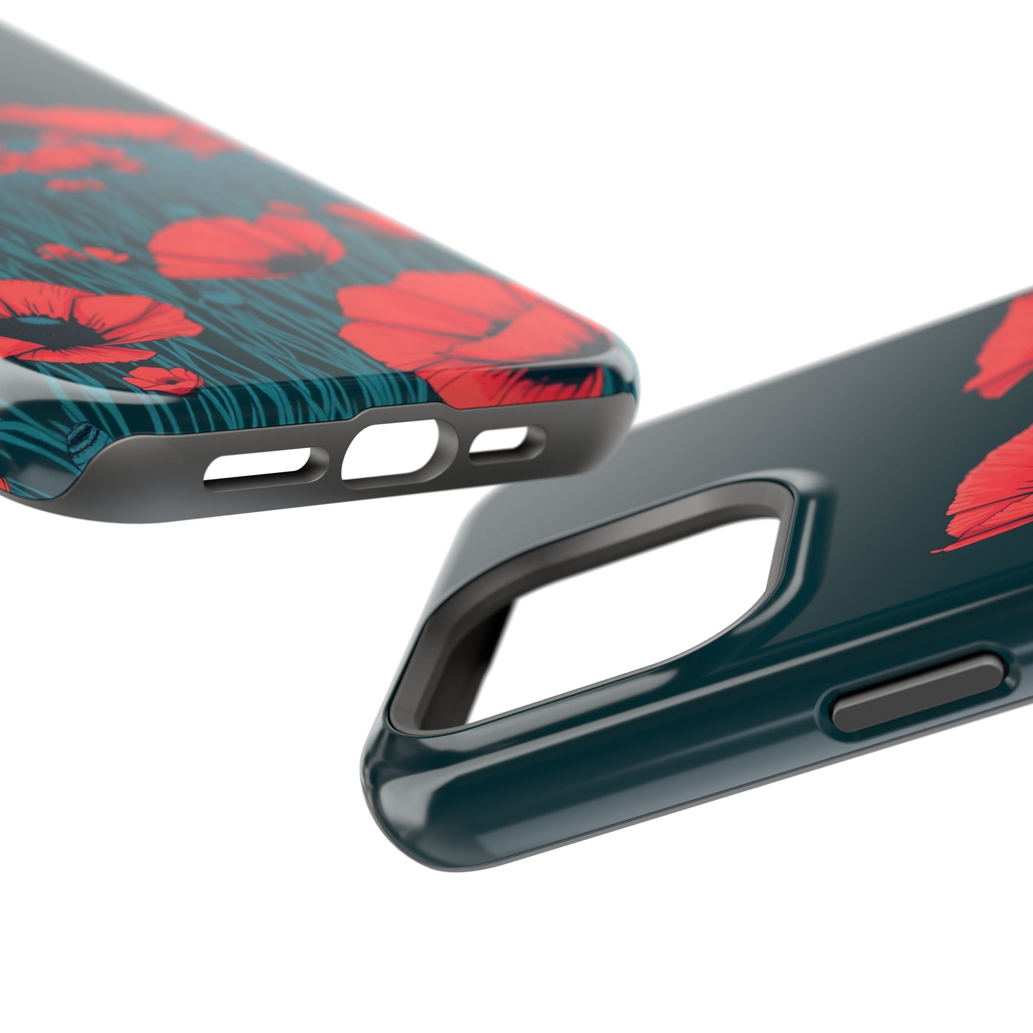 iPhone Poppy Field Dark Gothic Ink Clean Minimal Snap Cas Slim Snap Case · iPhon