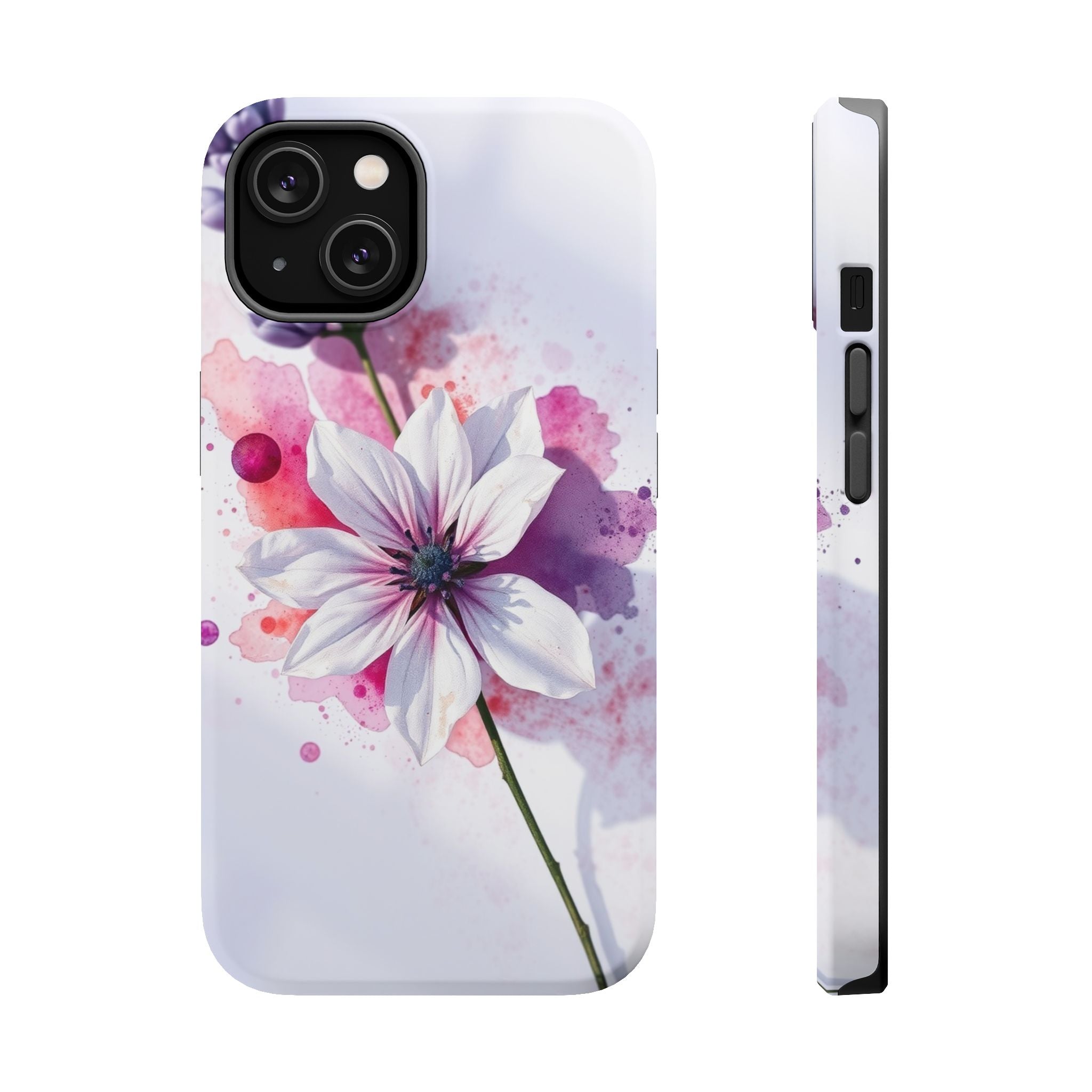 iPhone Floral Watercolor Splash Bold Art Slim Everyday iPhone 15 · iPhone Case