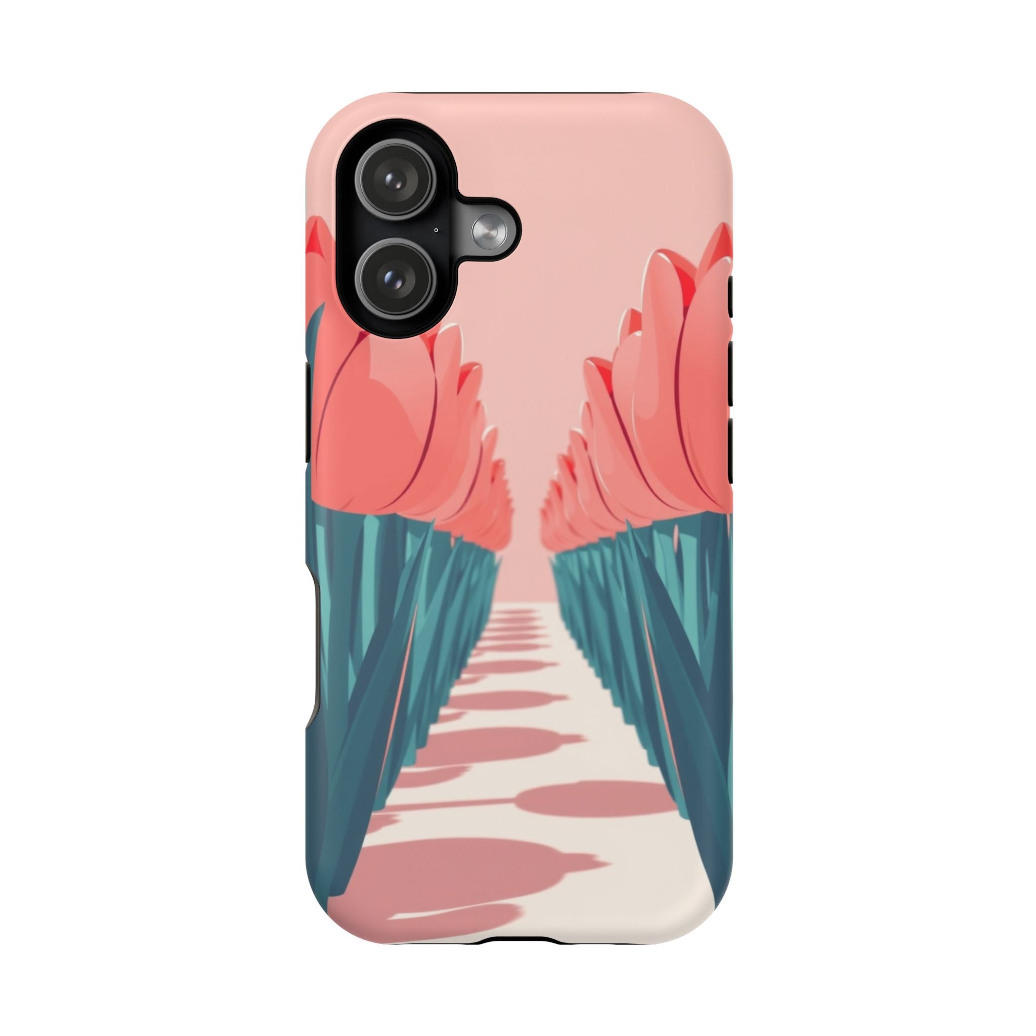 iPhone Tulip Row Pastel Kawaii Slim Everyday Designer Case · iPhone Case