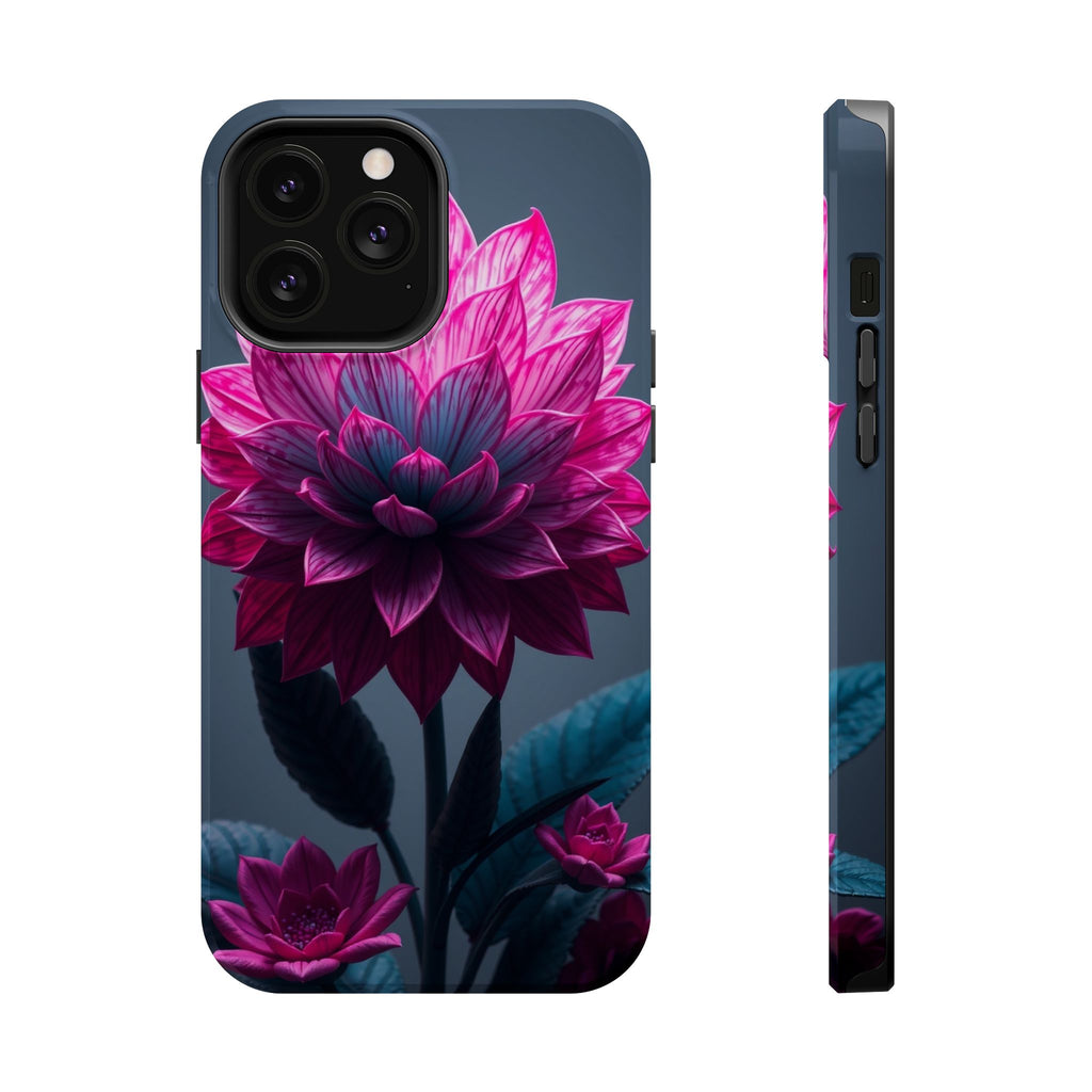 iPhone Cyan And Magenta Floral Dark Academia Slim iPhone Everyday · iPhone Case