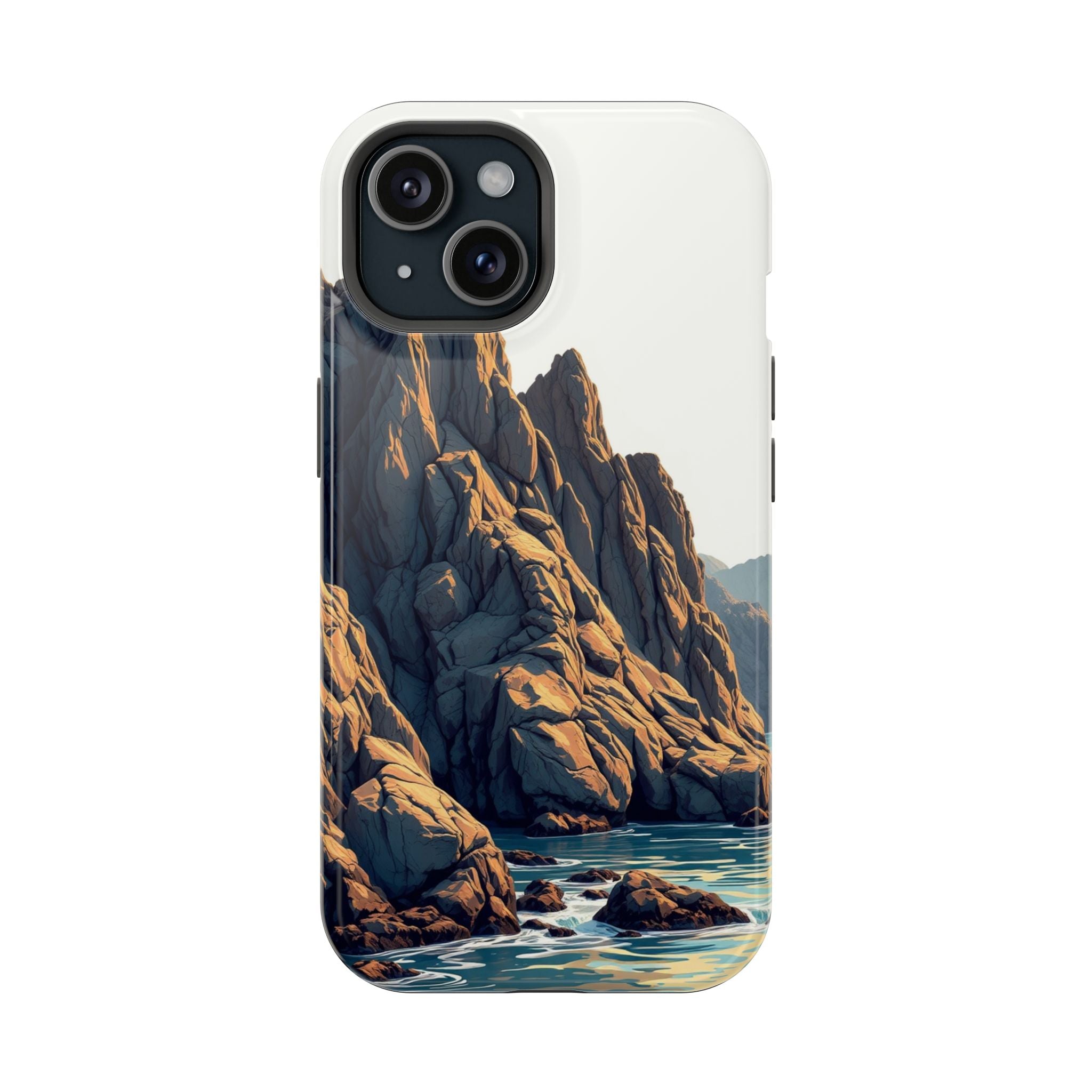 iPhone Mustard And Rust Rocky Coastline Slim Everyday iPhone Designer · iPhone C