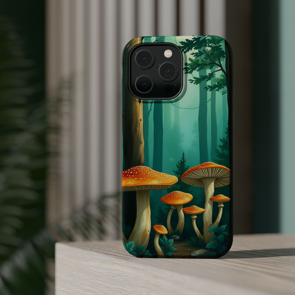 iPhone Mushroom Forest Oil Painting Impressionist iPhone Clean Minimal · iPhone