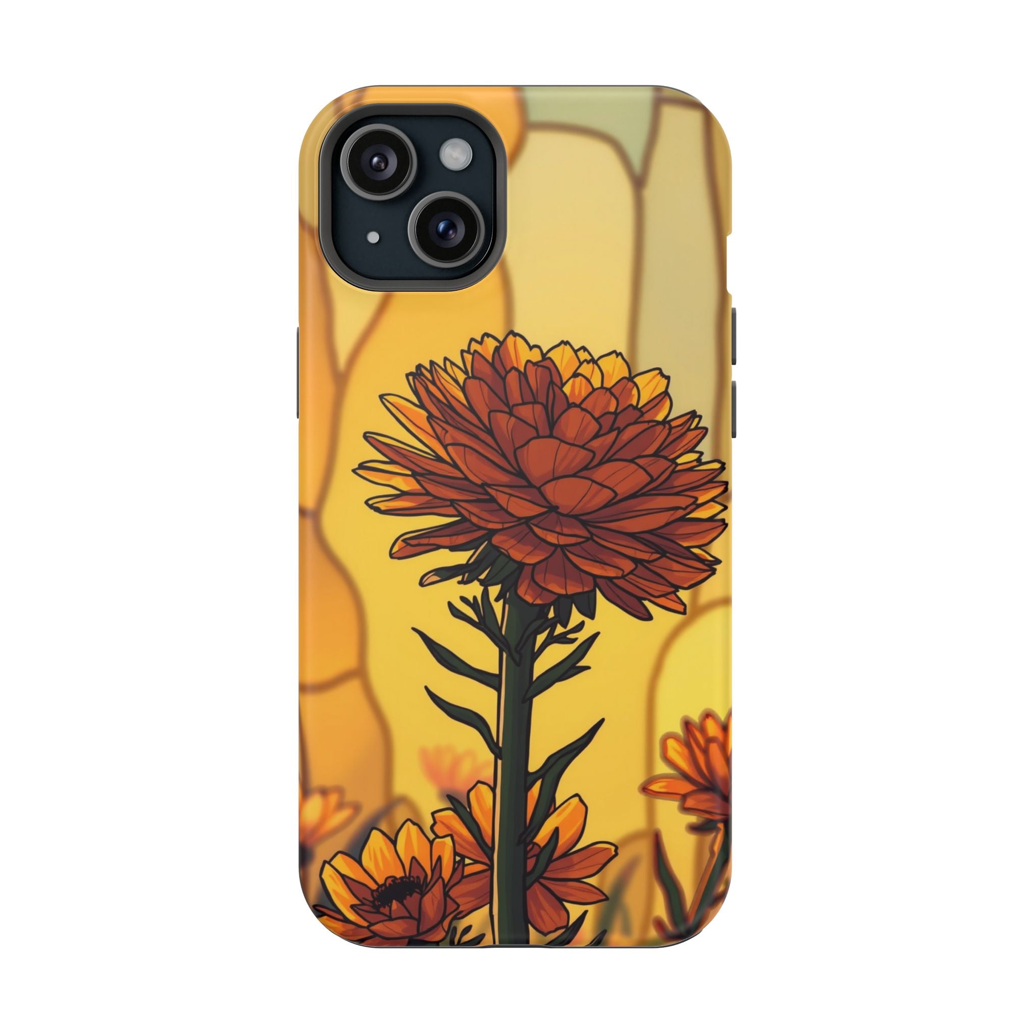 iPhone Sunset Amber And Peach Ranunculus Stack Soft iPhone Finish · iPhone Case
