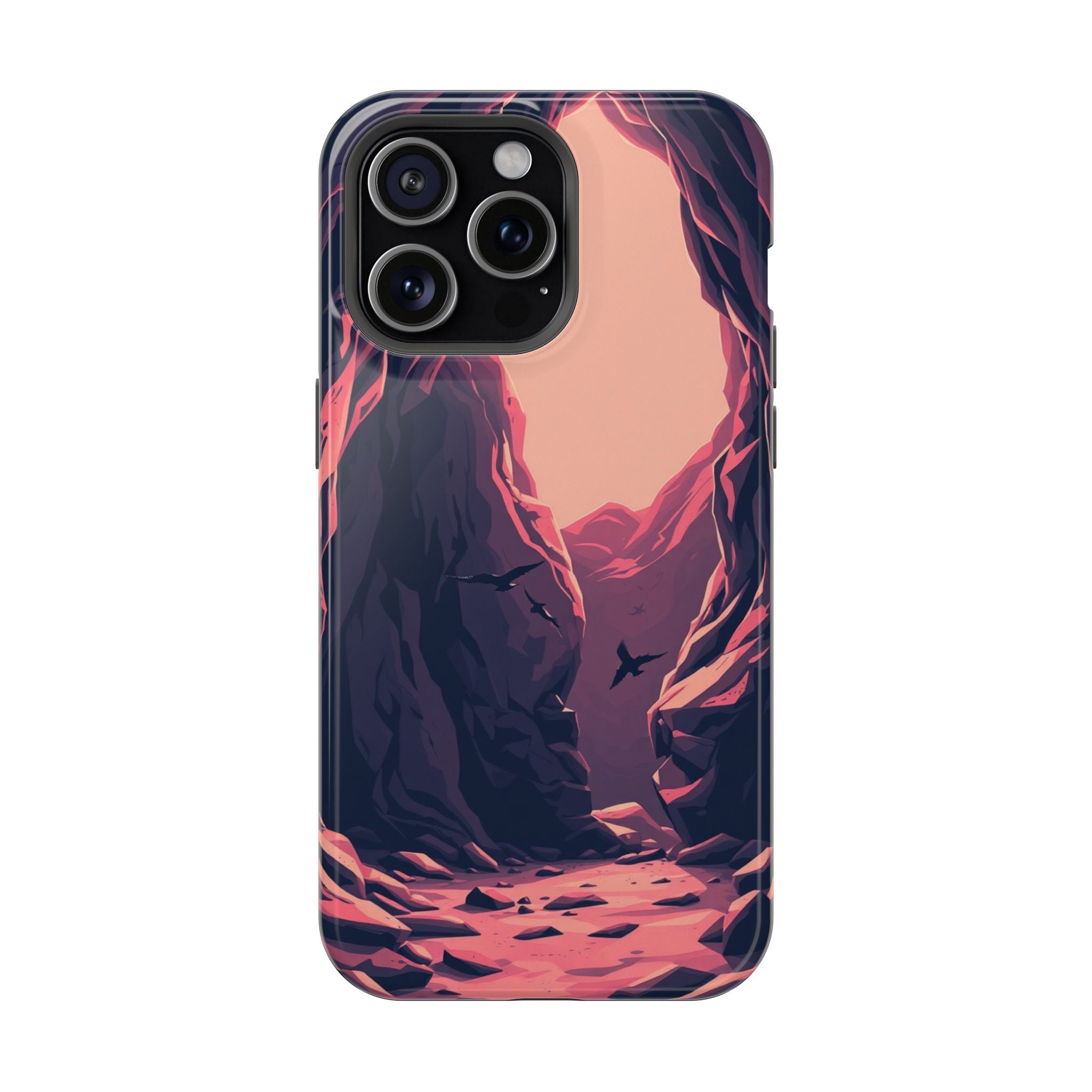 iPhone Rose Pink And Cream Dark Crystal Cave Slim Everyday Designer Case · iPhon