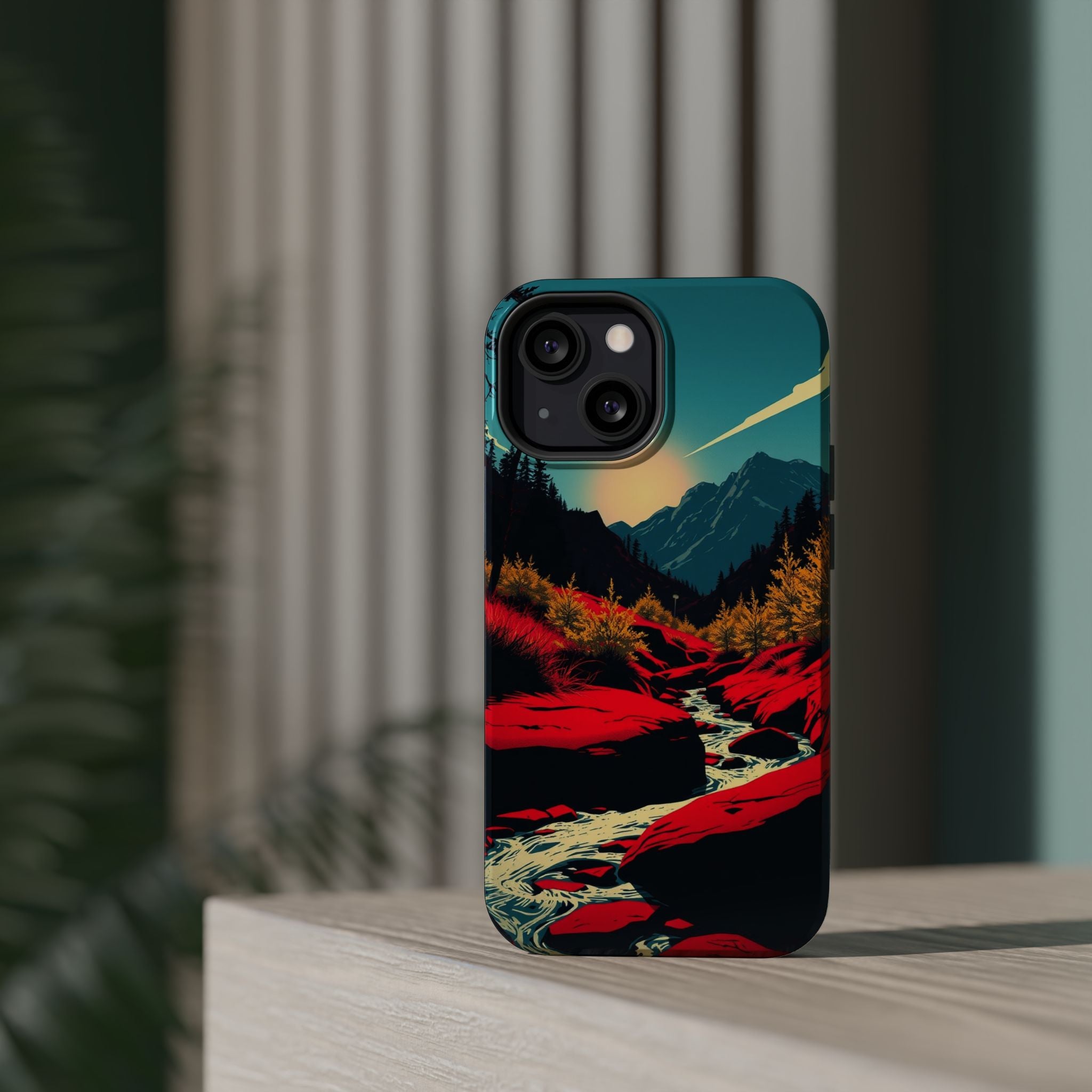 iPhone Earthy Spring Creek Design Bold Modern Everyday Snap Case · iPhone Case