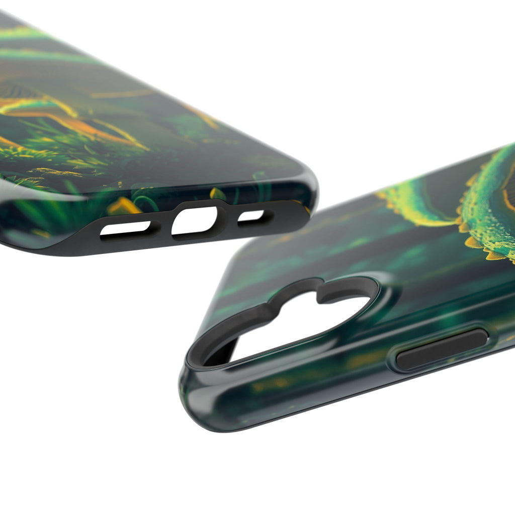 iPhone Emerald Green And Gold Mushroom Forest Slim iPhone Everyday · iPhone Case