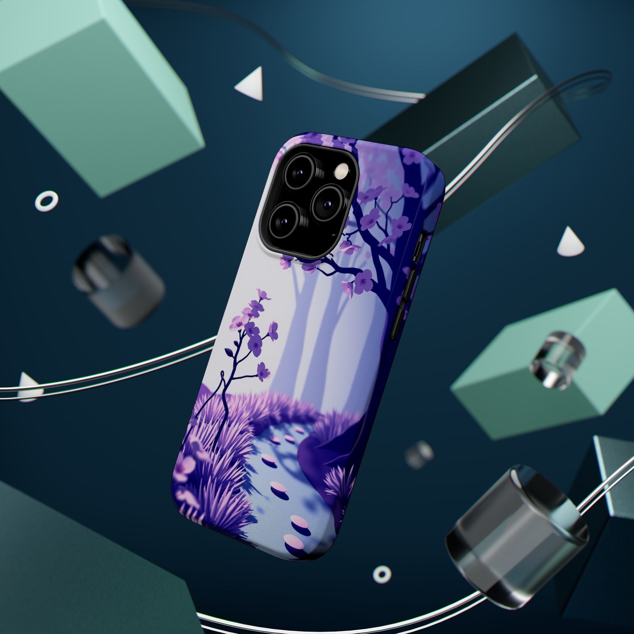 iPhone Blossom Trail Paper Cut Art Bold Modern Everyday Snap Case · iPhone Case