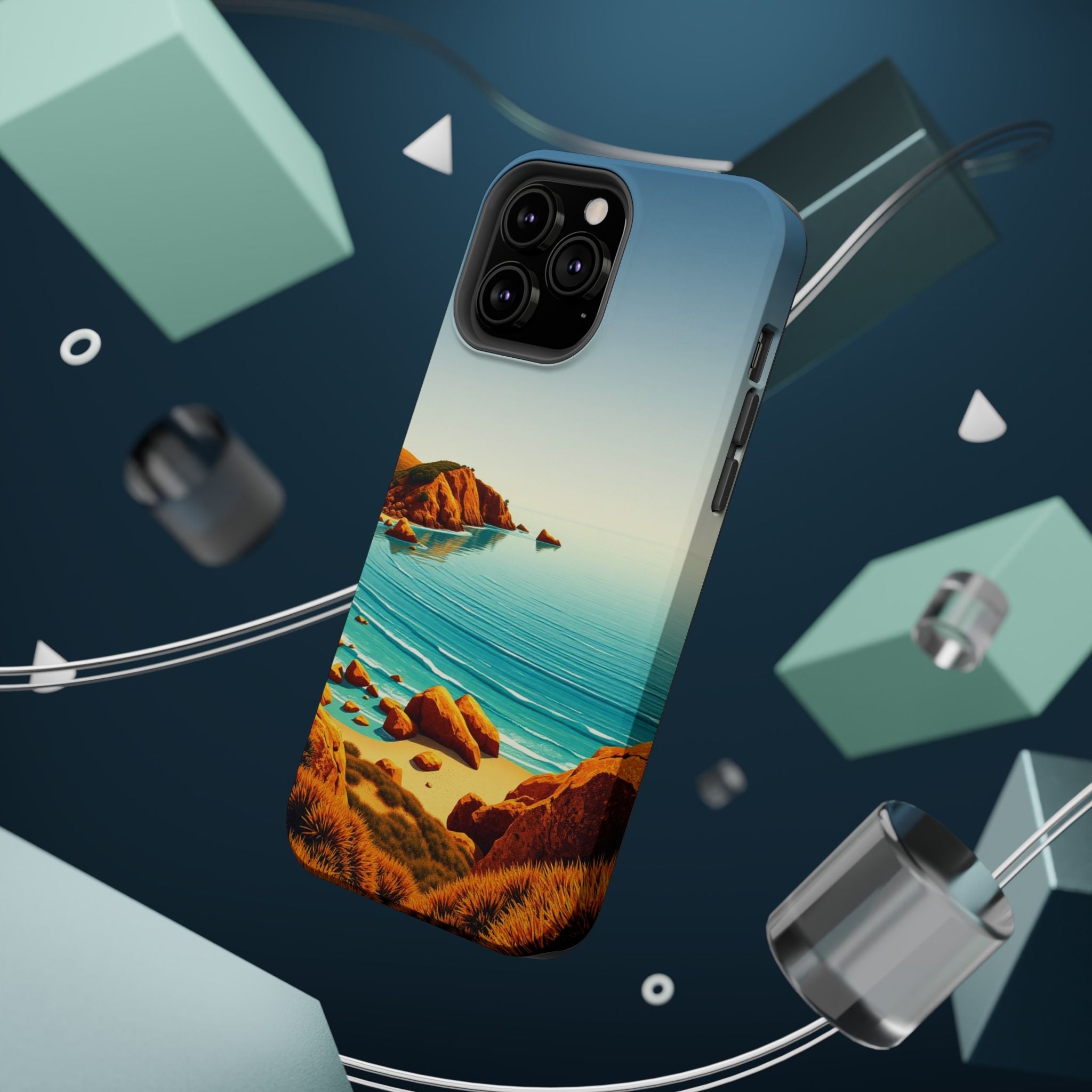 iPhone Mustard And Rust Pebble Beach Slim Everyday iPhone 14 Designer · iPhone C