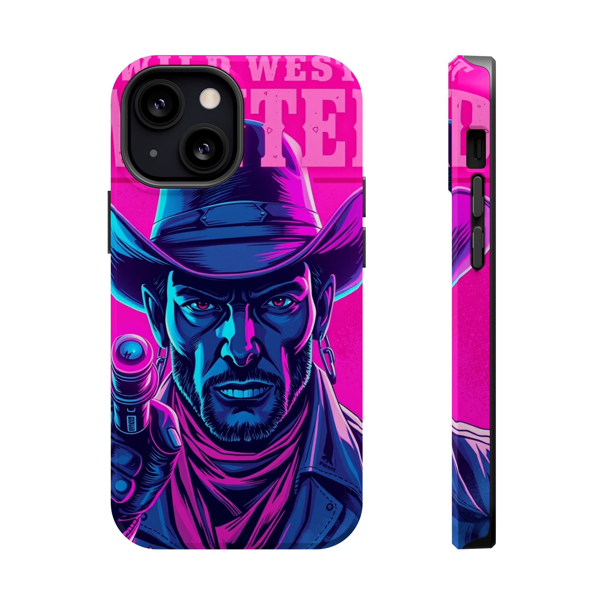 iPhone Wild West Wanted Neon Cyberpunk Slim Everyday Designer Case · iPhone Case