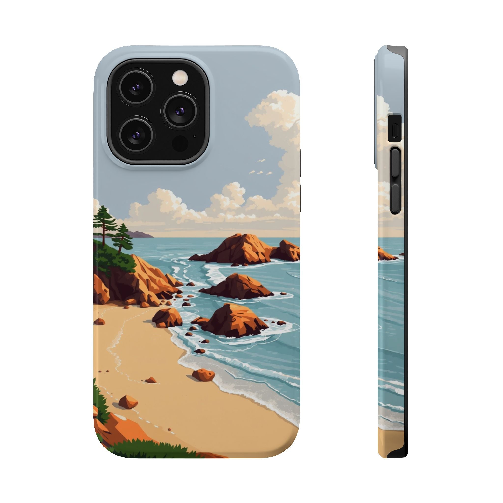 iPhone Mustard And Rust Pebble Beach Slim Everyday Designer Case · iPhone Case