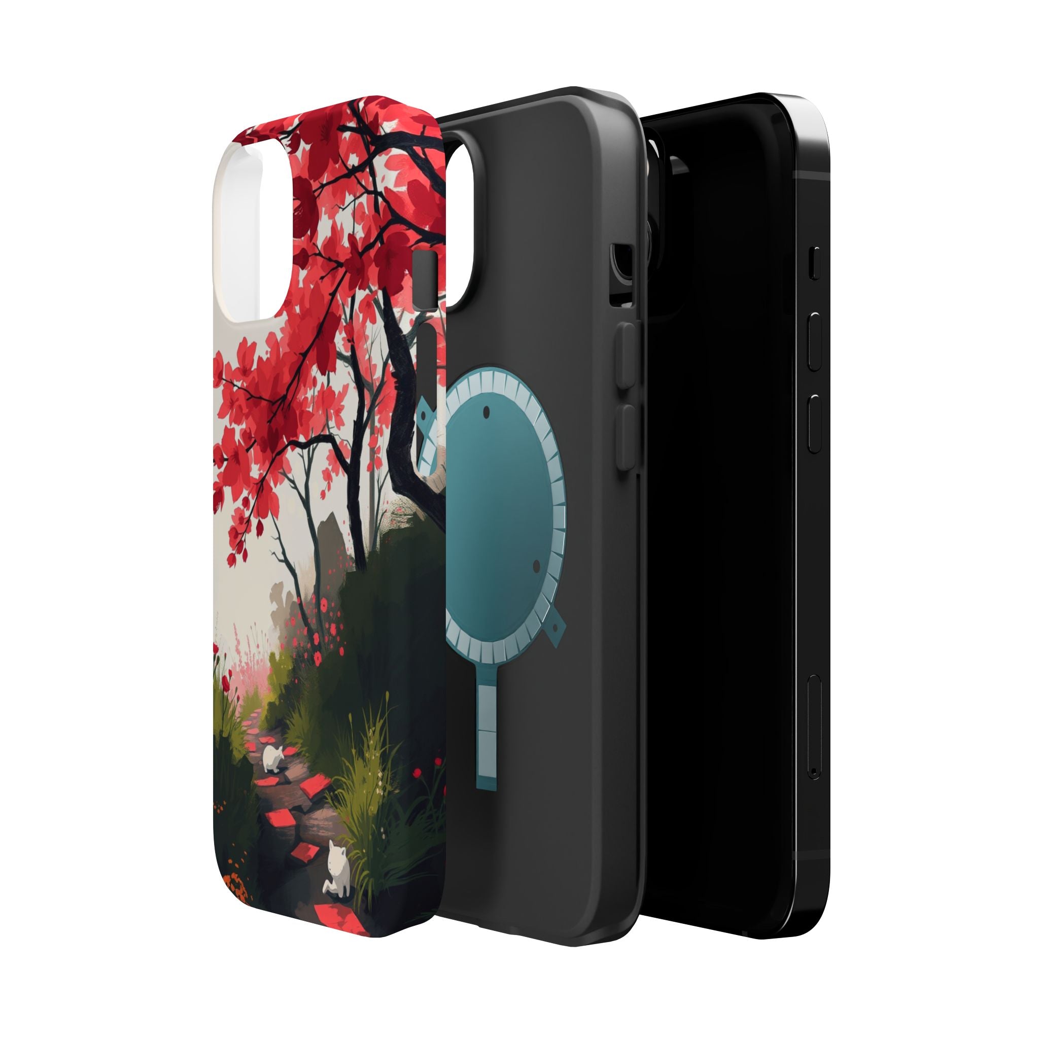iPhone Blossom Trail Oil Painting Impressionist Soft iPhone Finish · iPhone Case