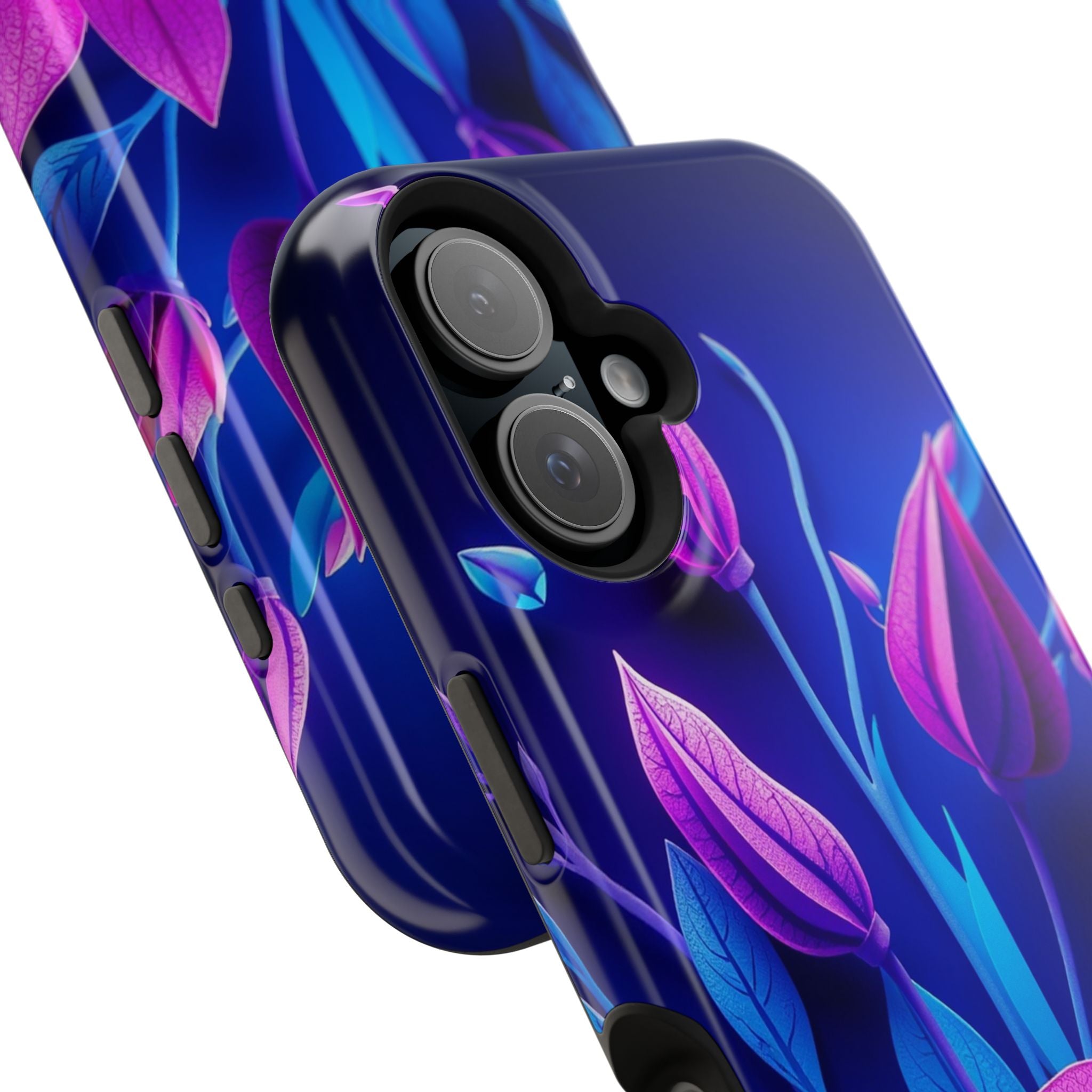 iPhone Neon Floral Paper Cut Art Bold Modern Everyday Snap Case · iPhone Case