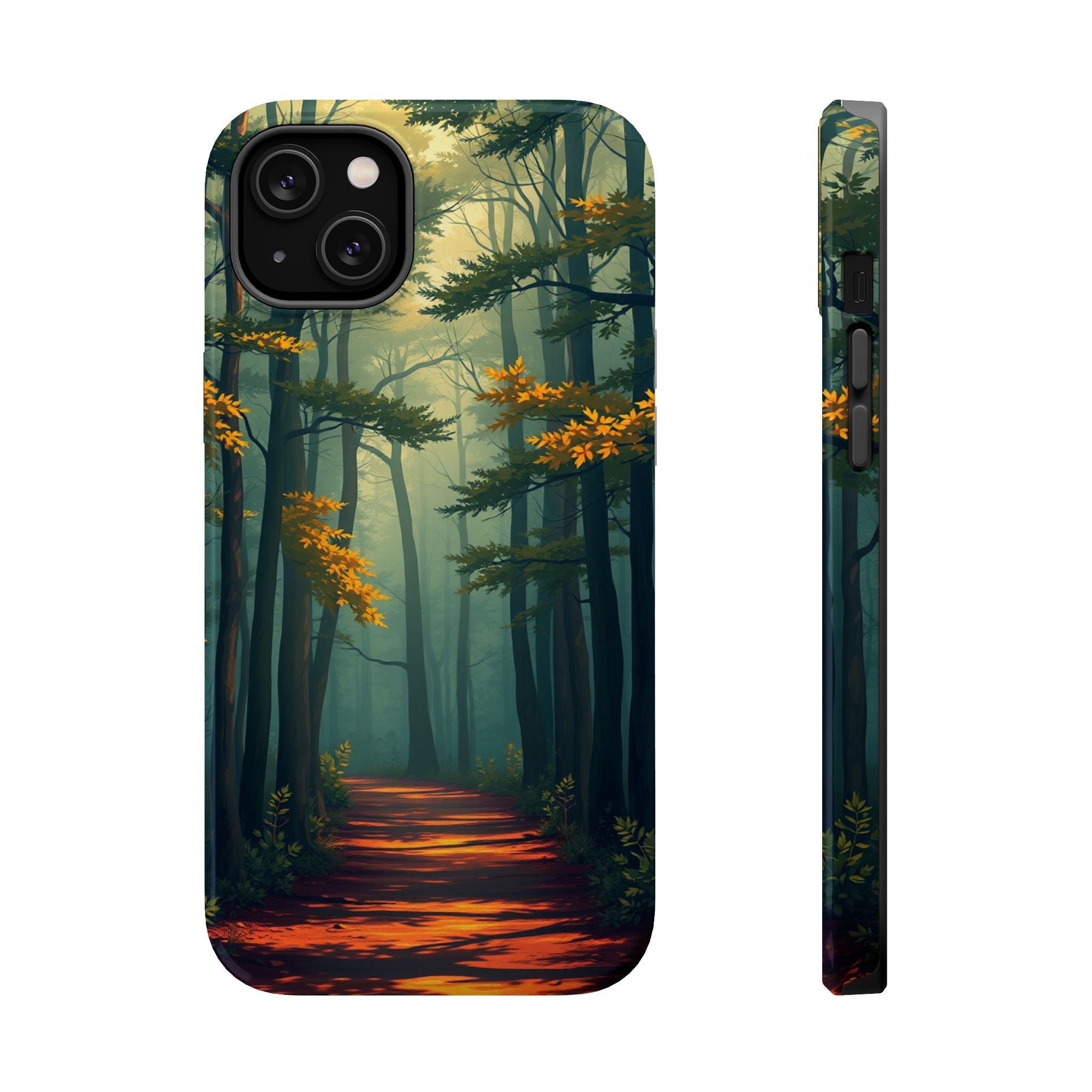 iPhone Mustard And Rust Misty Forest Path Slim iPhone 20 Everyday · iPhone Case