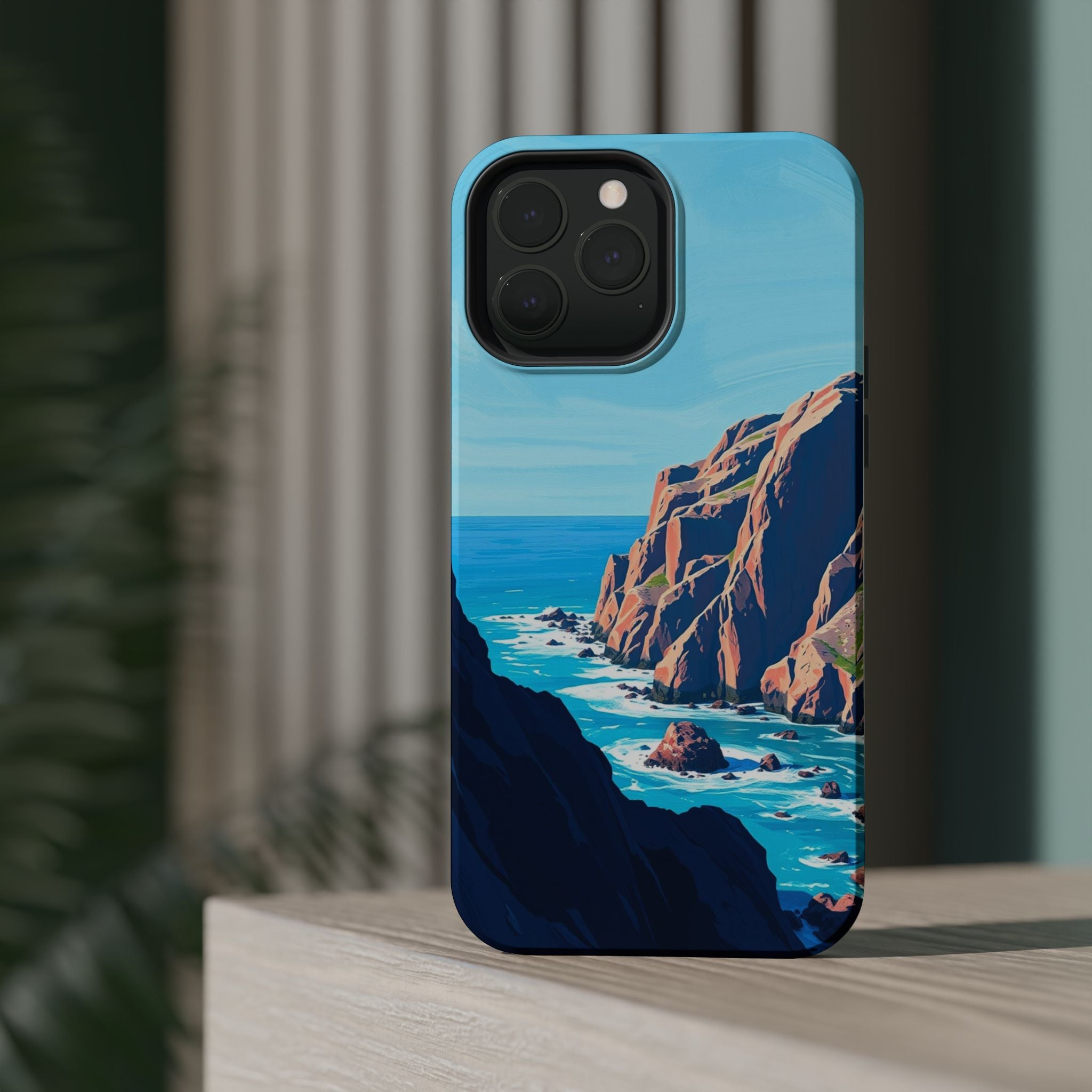 iPhone Rocky Coastline Oil Painting Impressionist iPhone Clean Minimal · iPhone