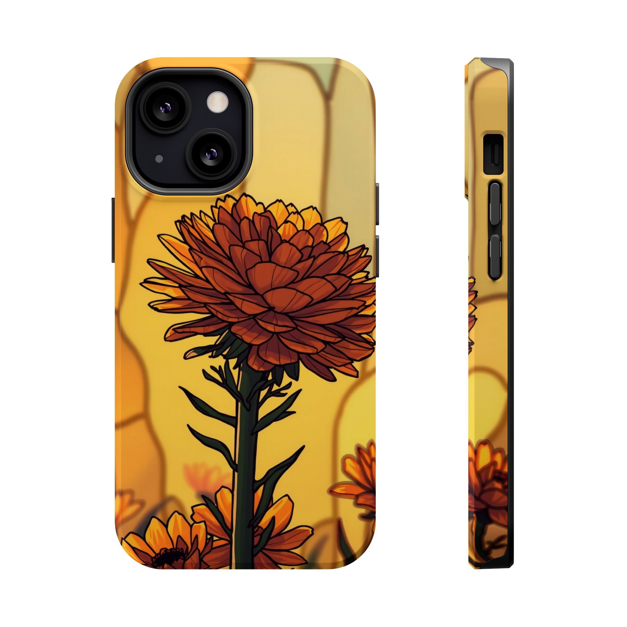 iPhone Sunset Amber And Peach Ranunculus Stack Soft iPhone Finish · iPhone Case