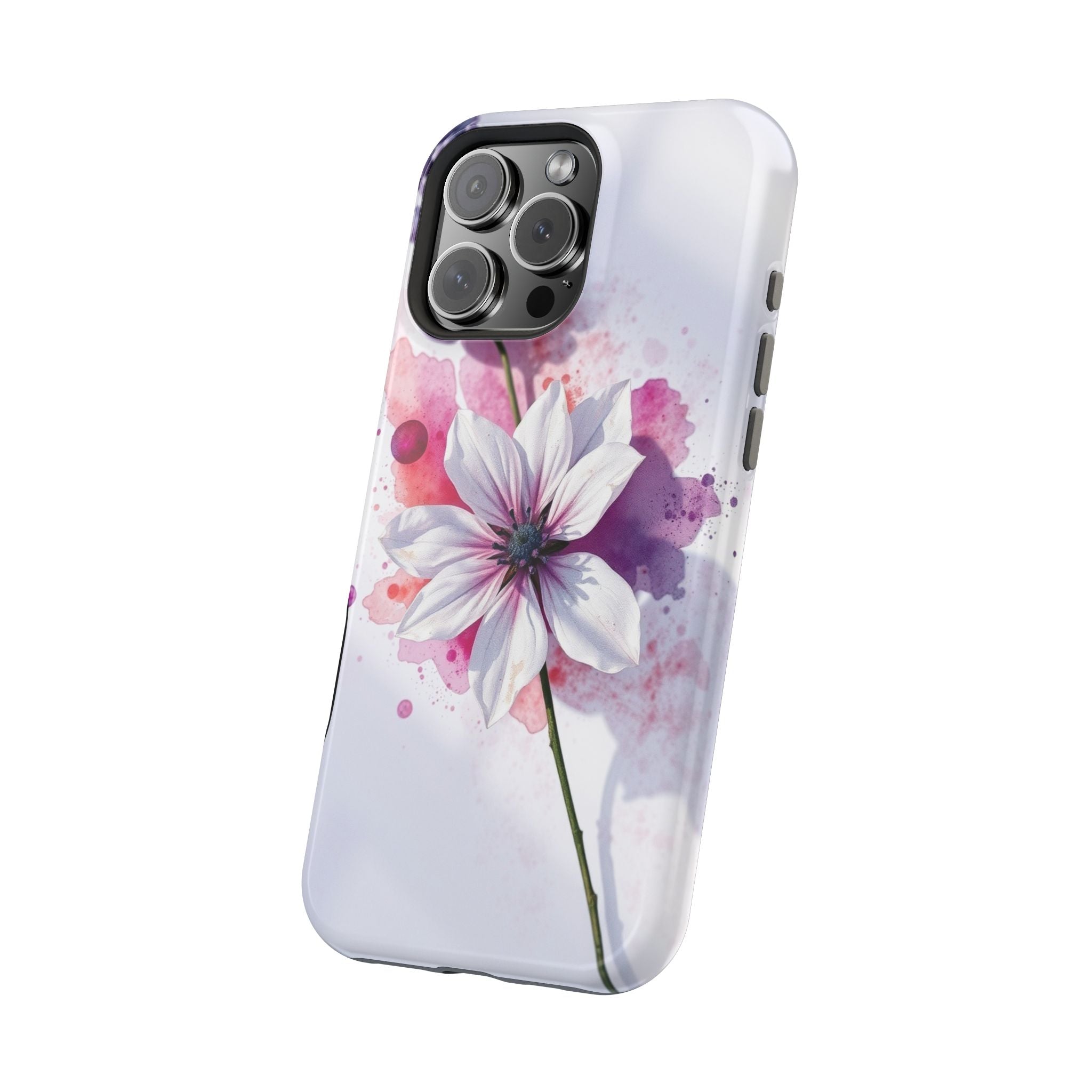 iPhone Floral Watercolor Splash Bold Art Slim Everyday iPhone 15 · iPhone Case