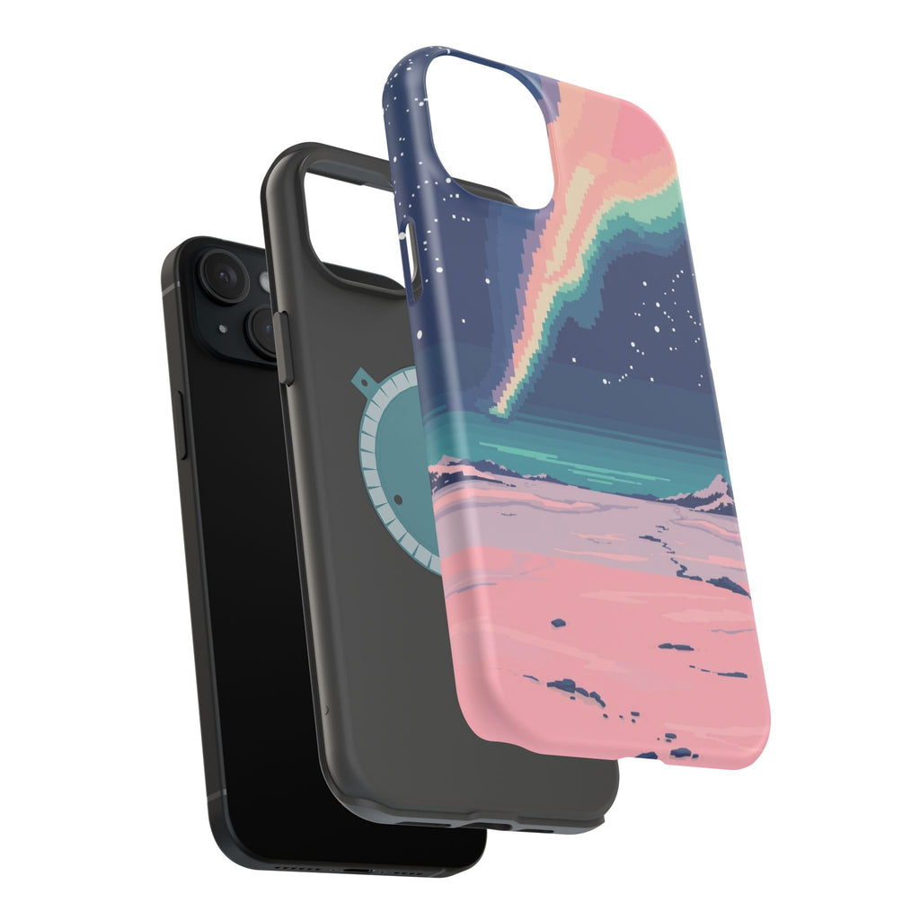 iPhone Mint And Blush Northern Lights Slim Everyday Designer Case · iPhone Case