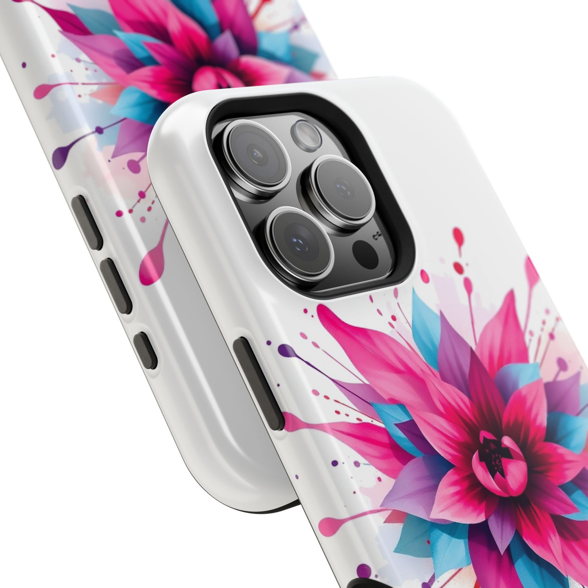 iPhone Floral Watercolor Splash Electric Art Slim iPhone Everyday · iPhone Case