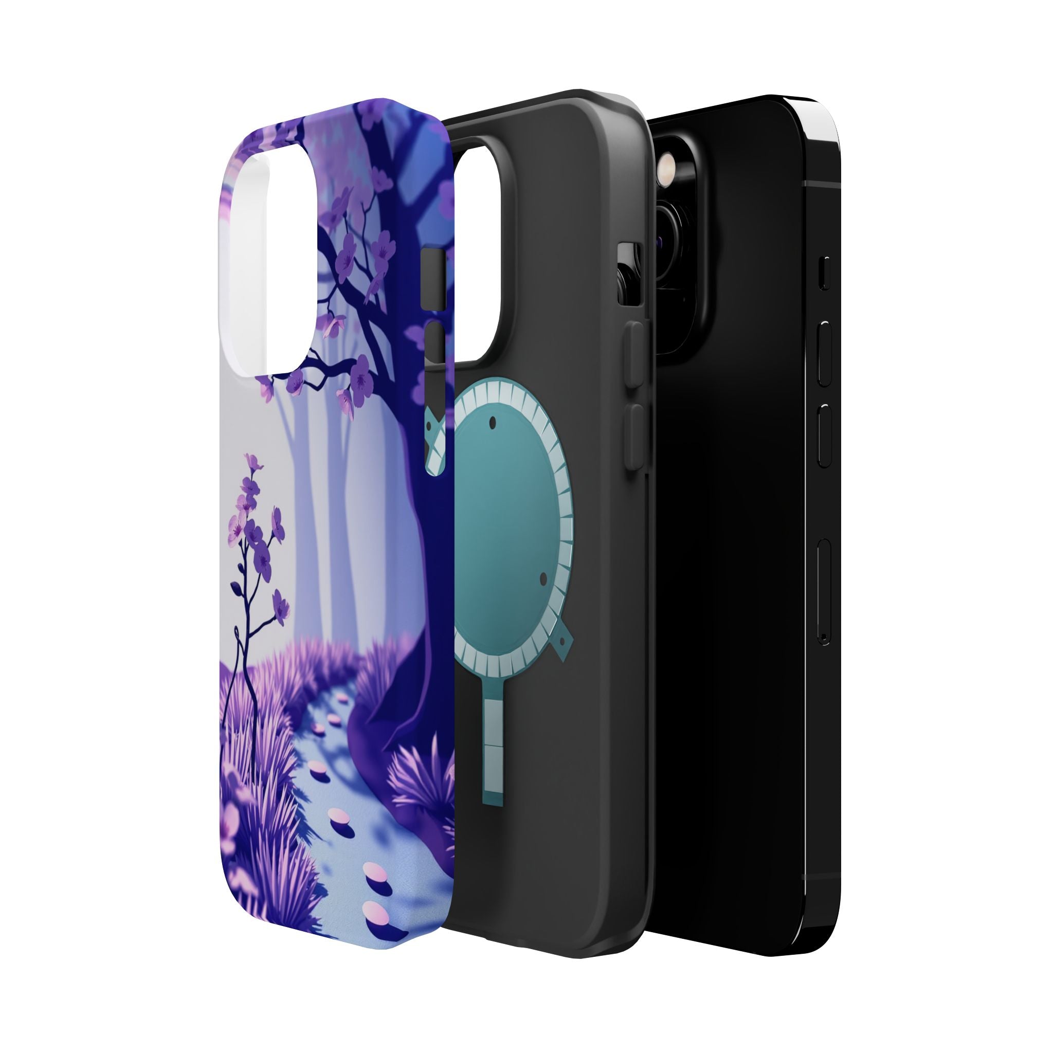 iPhone Blossom Trail Paper Cut Art Bold Modern Everyday Snap Case · iPhone Case
