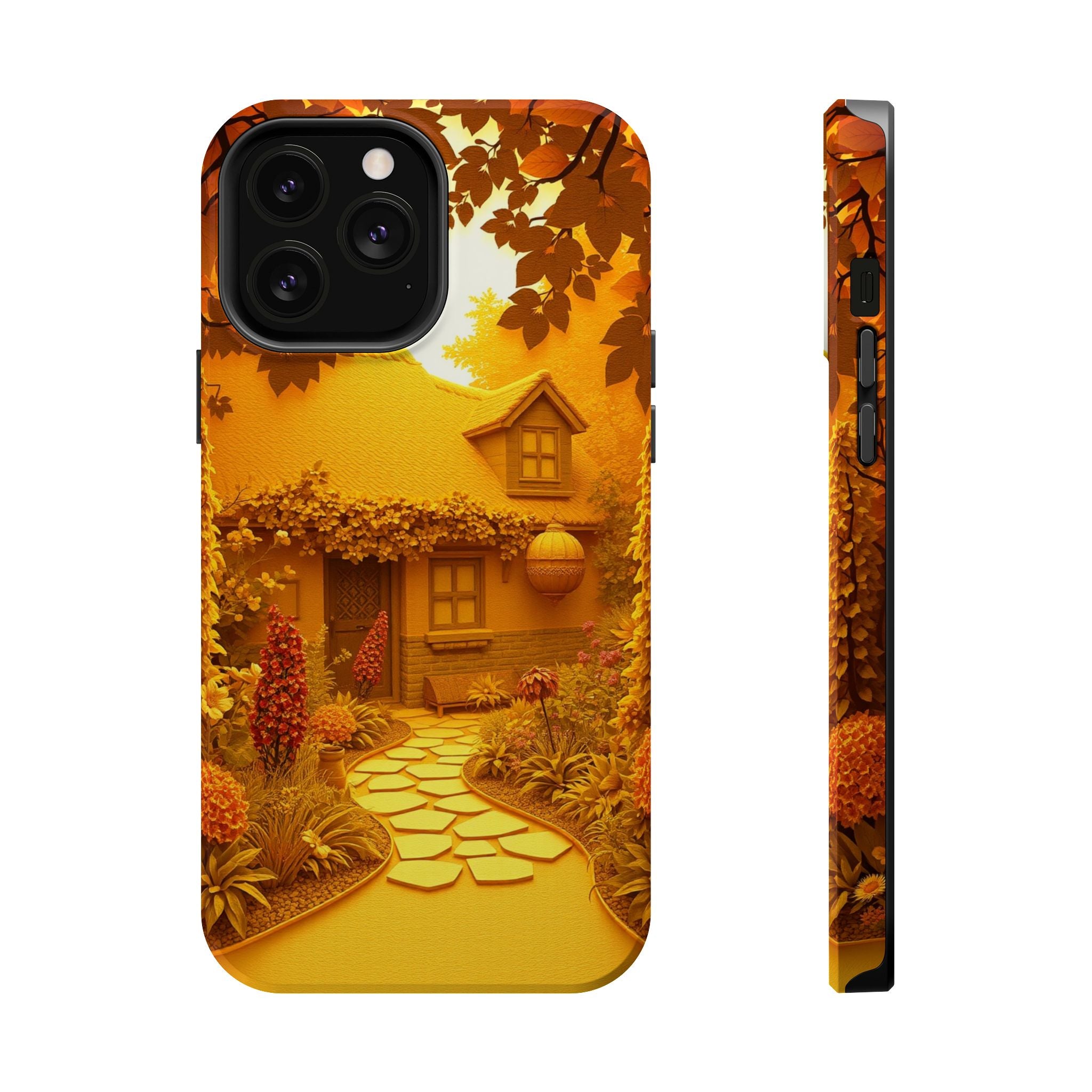 iPhone Vibrant Cottage Garden Design Slim Everyday Designer Case · iPhone Case