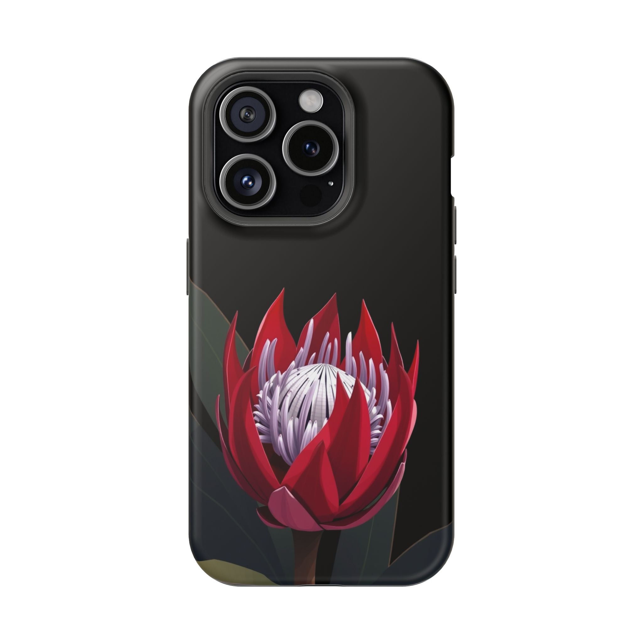 iPhone Black And Crimson Protea Bold Slim Everyday Designer Case · iPhone Case