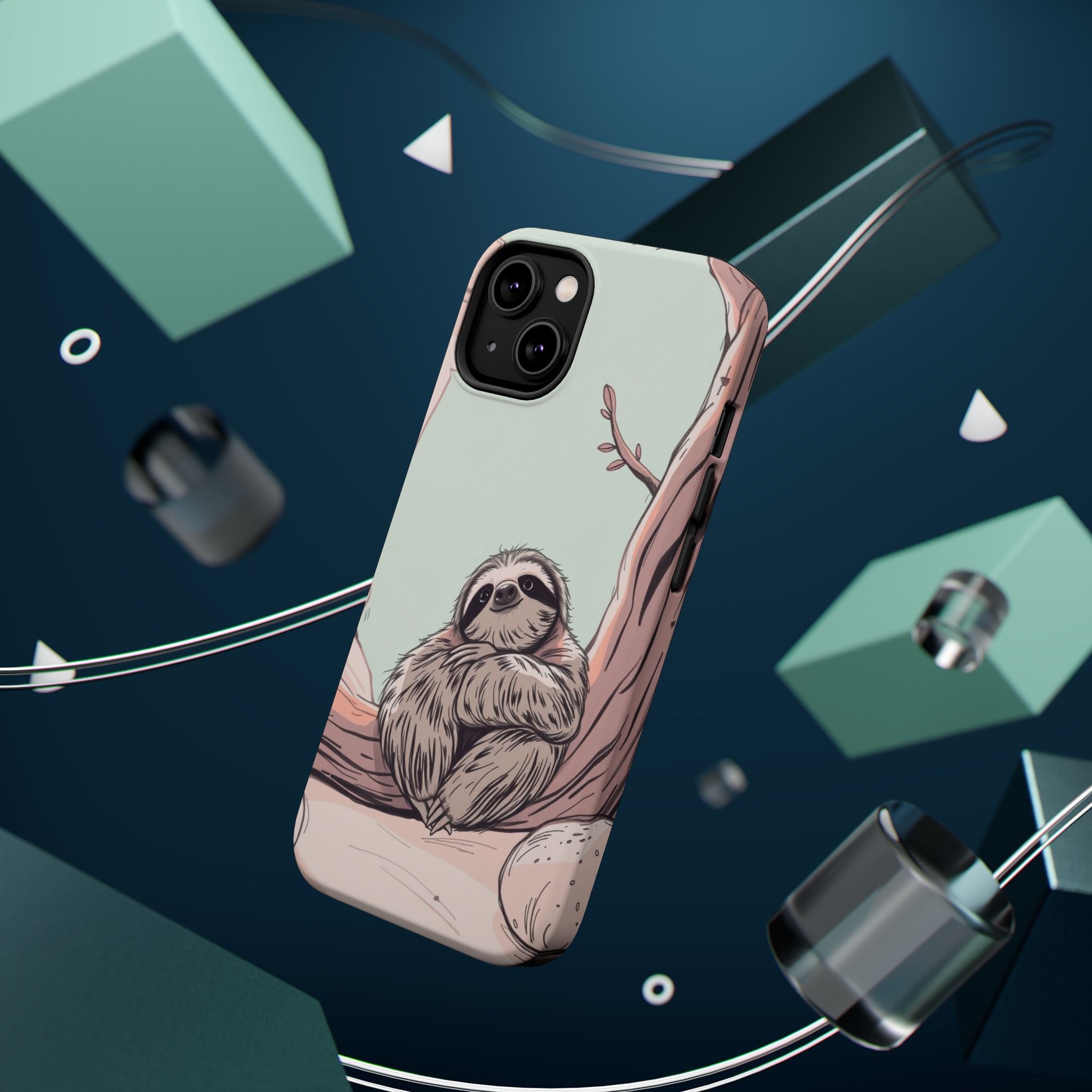 iPhone Cozy Sloth Mode Hand-Drawn Sketch Slim Everyday Designer Case · iPhone Ca