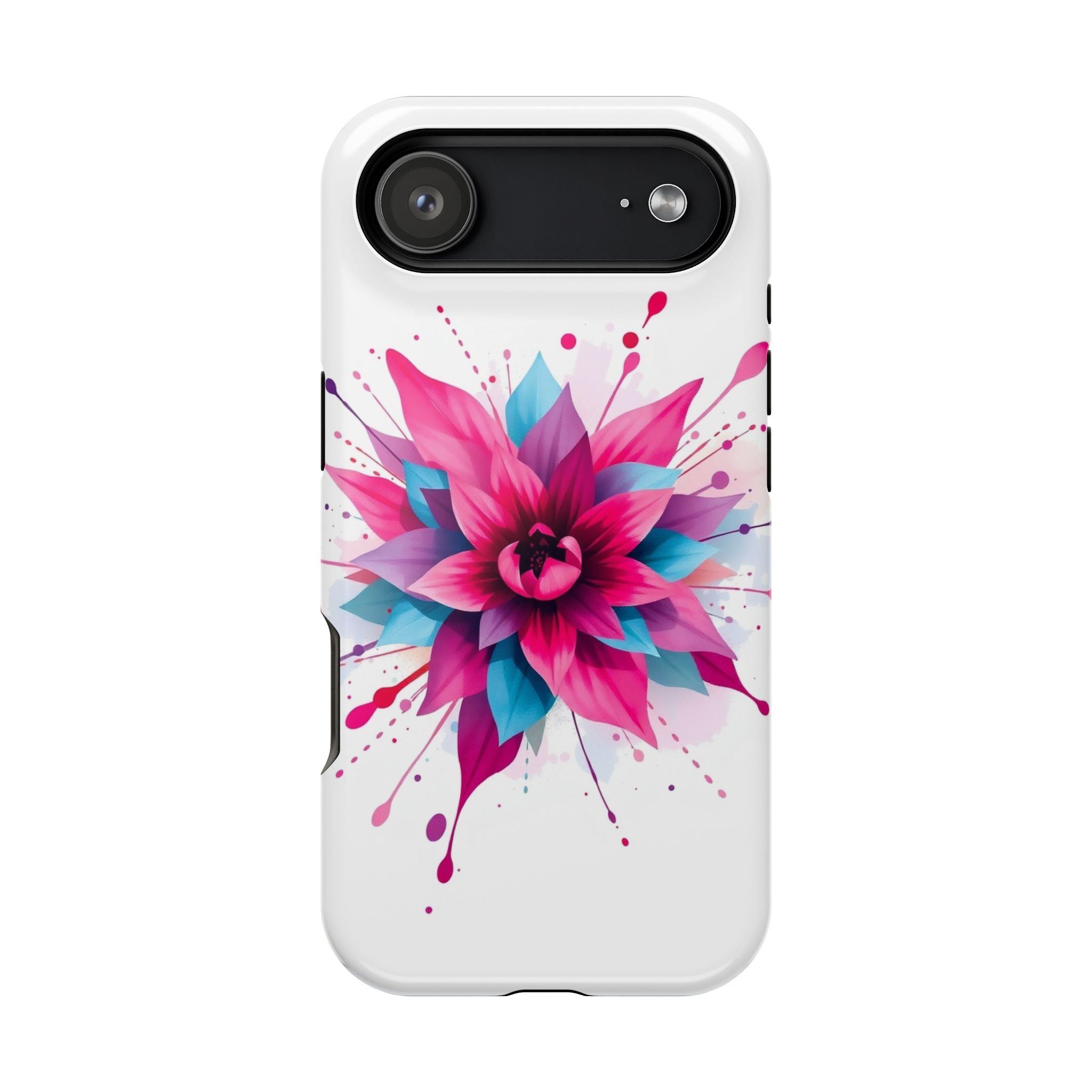 iPhone Floral Watercolor Splash Electric Art Slim iPhone Everyday · iPhone Case