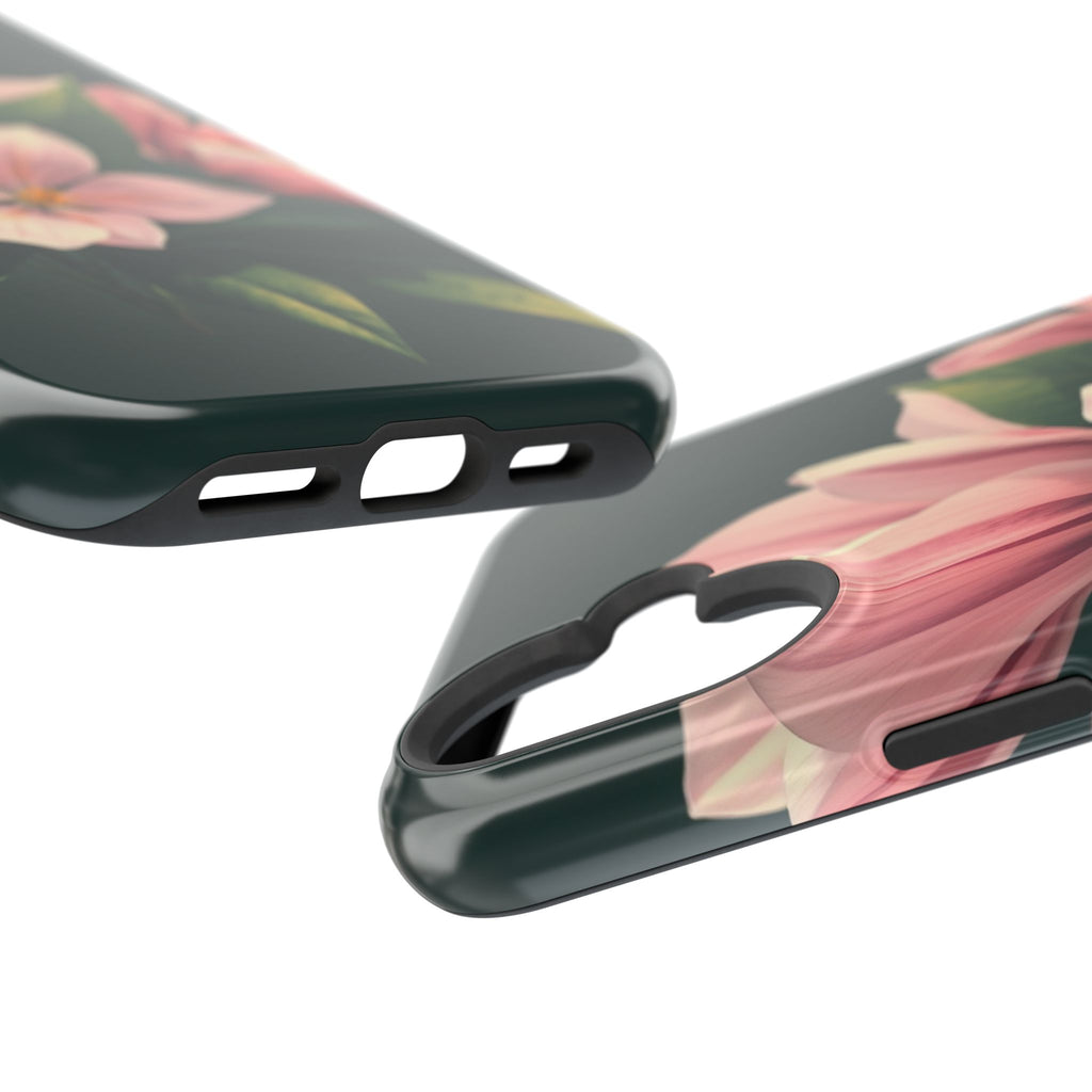 iPhone Mint And Blush Bloom Leaf Bold Modern Everyday Snap Case · iPhone Case