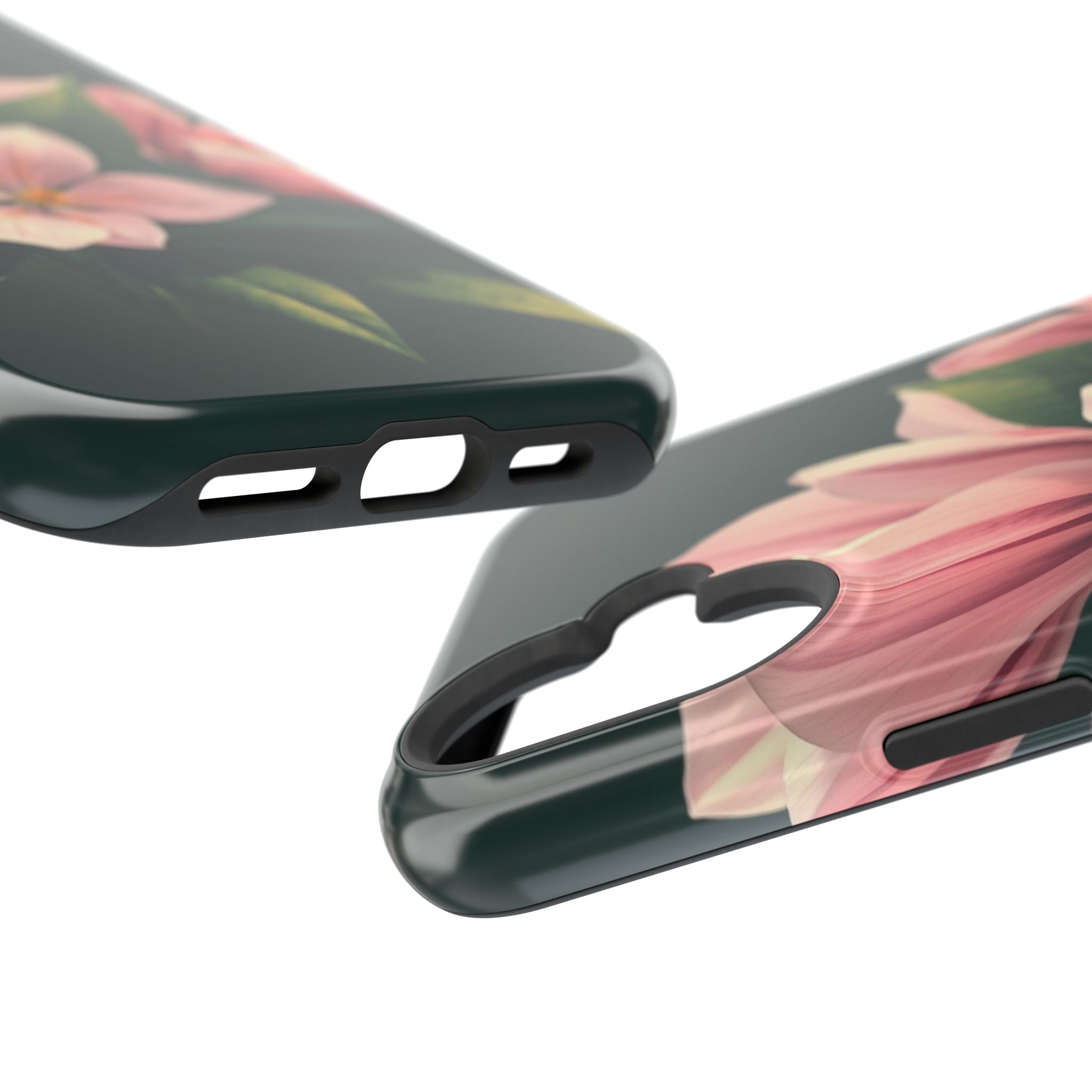 iPhone Mint And Blush Bloom Leaf Bold Modern Everyday Snap Case · iPhone Case