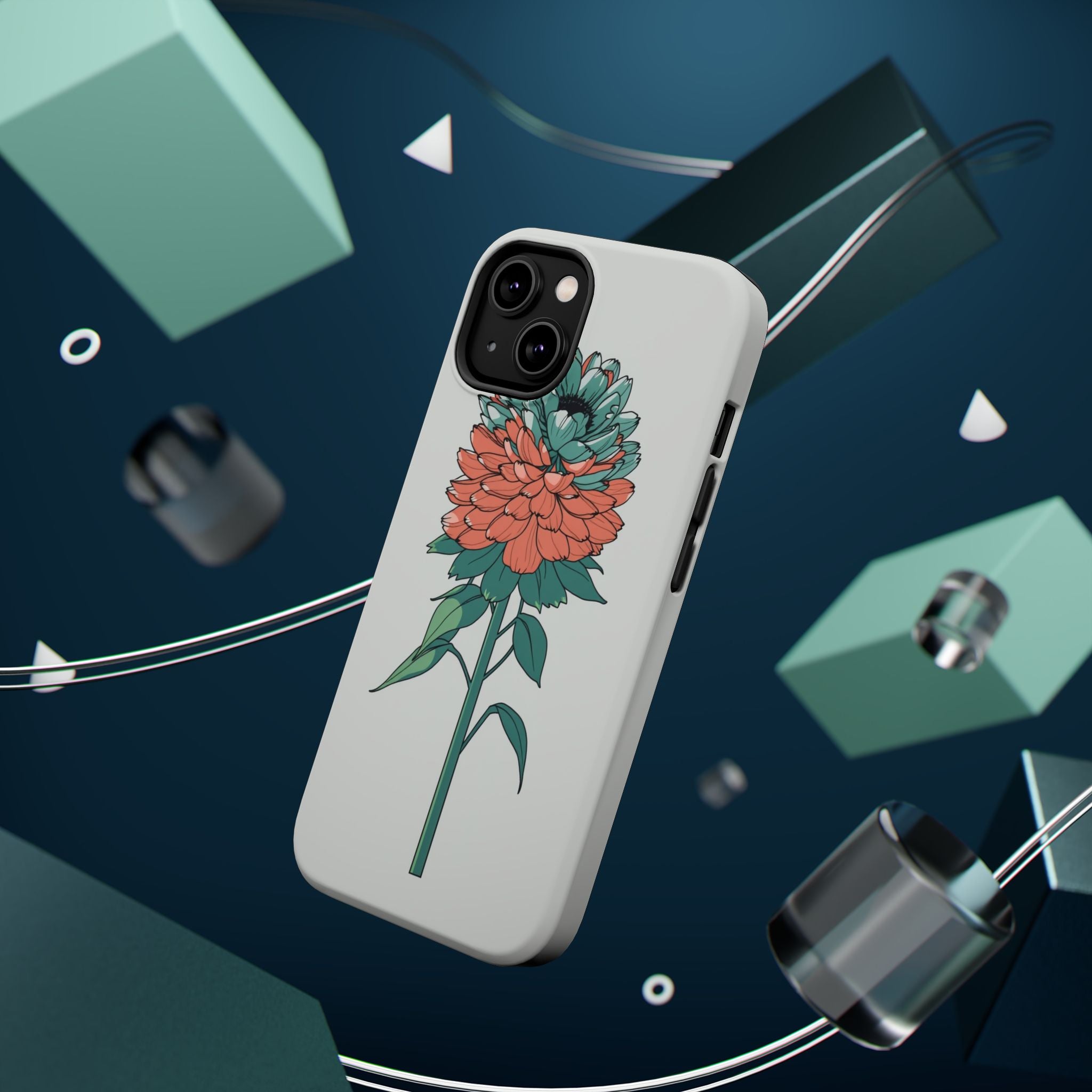 iPhone Serene Ranunculus Stack Design Slim Everyday Designer Case · iPhone Case