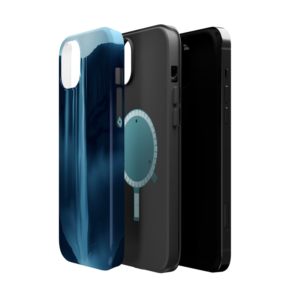 iPhone Midnight Blue And Silver Waterfall Mist Soft iPhone Finish · iPhone Case