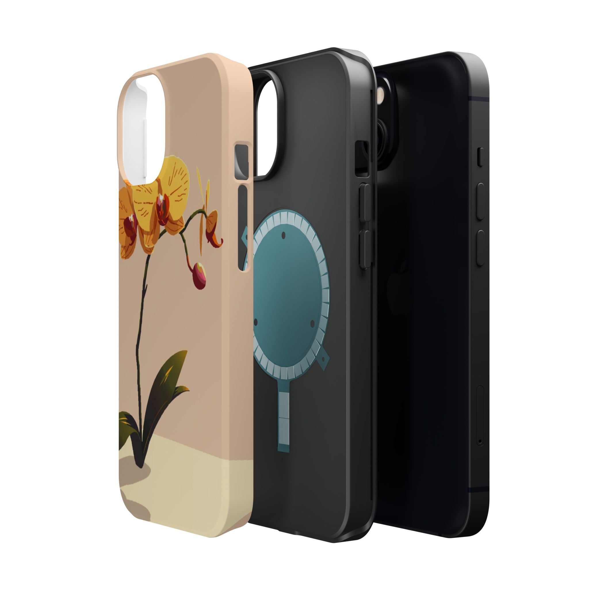 iPhone Orchid Study Pixel Art -Bit Bold Modern Everyday Snap Case · iPhone Case