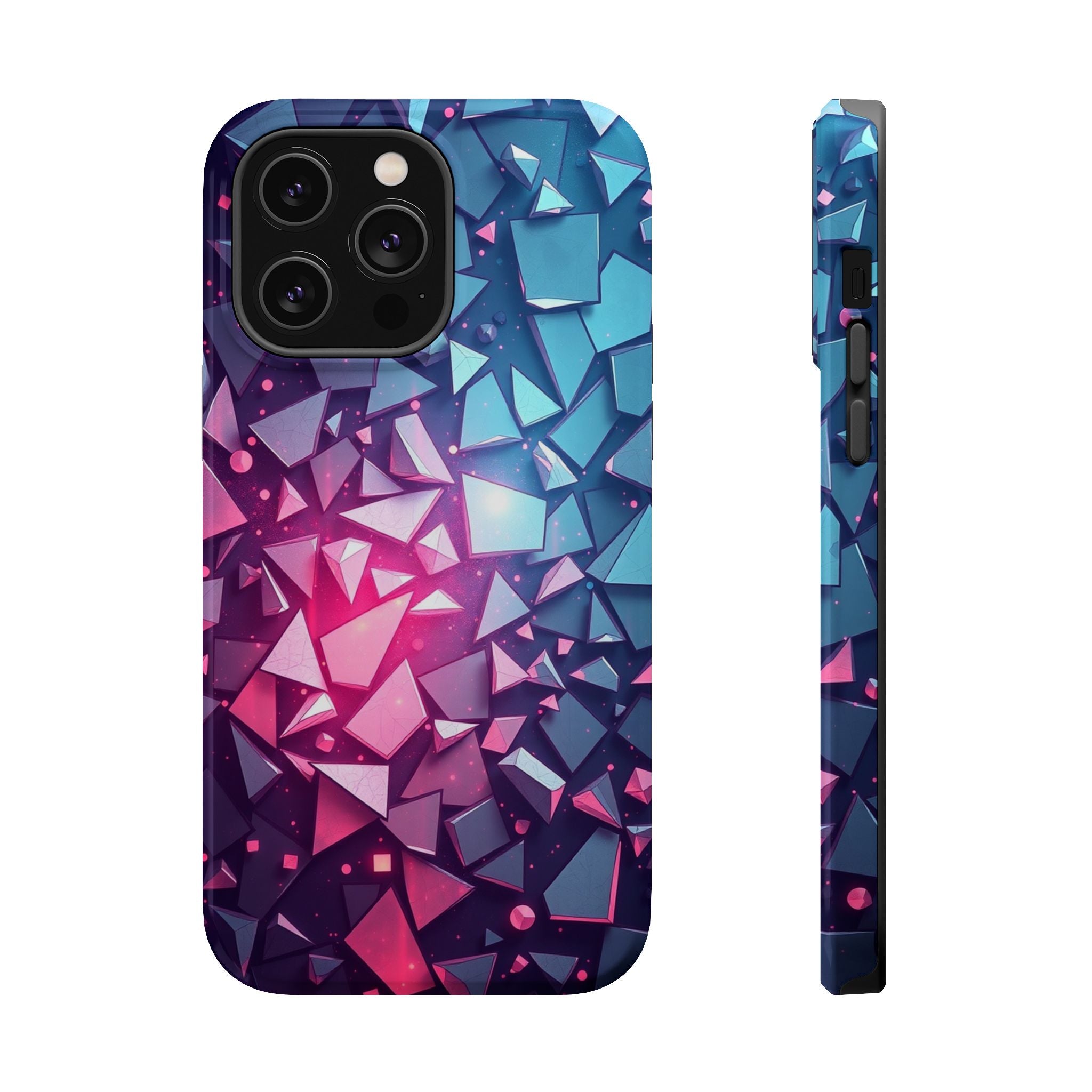 iPhone Mint And Blush Mosaic Shards Slim Everyday Designer Case · iPhone Case