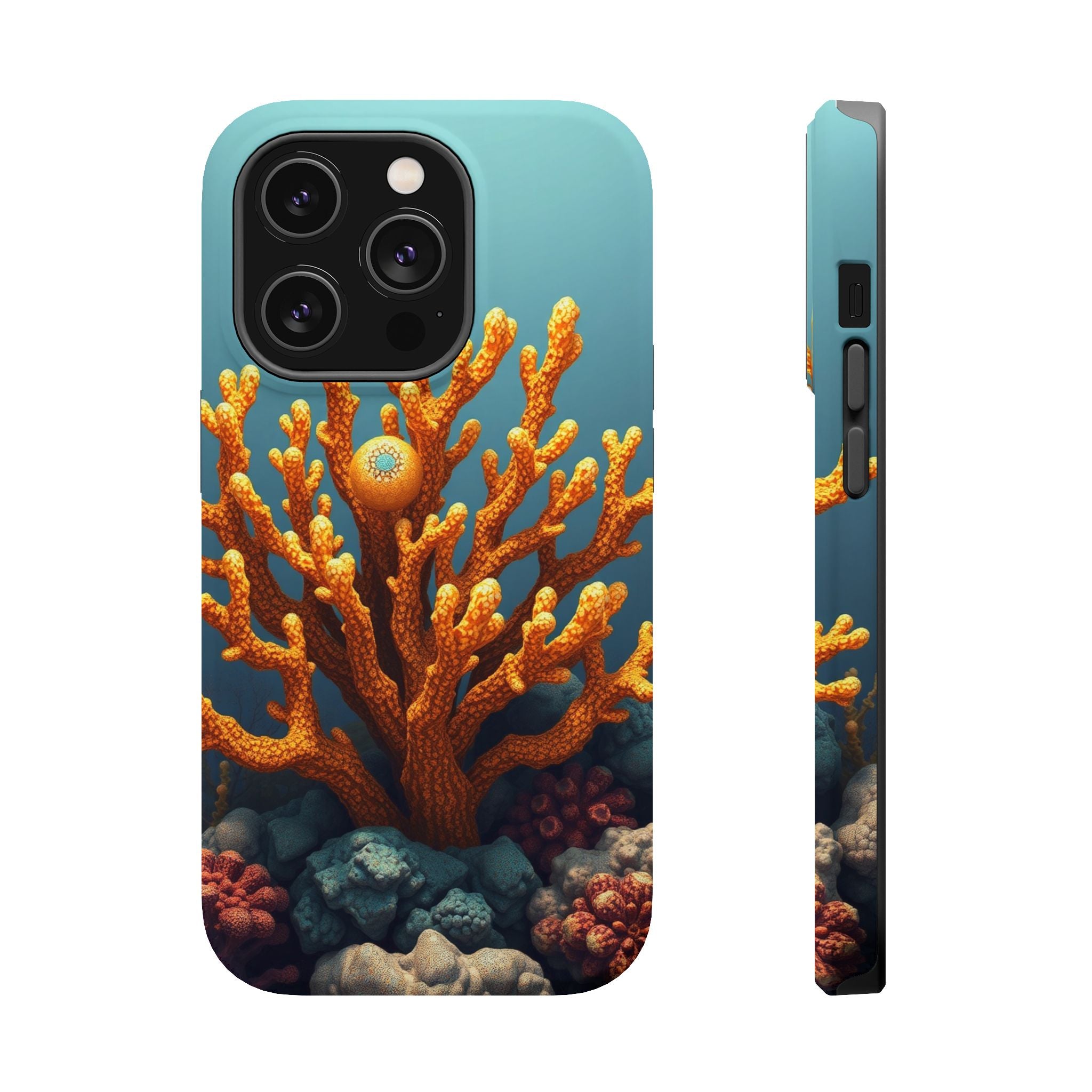 iPhone Mustard And Rust Coral Reef Life Slim Everyday iPhone Designer · iPhone C