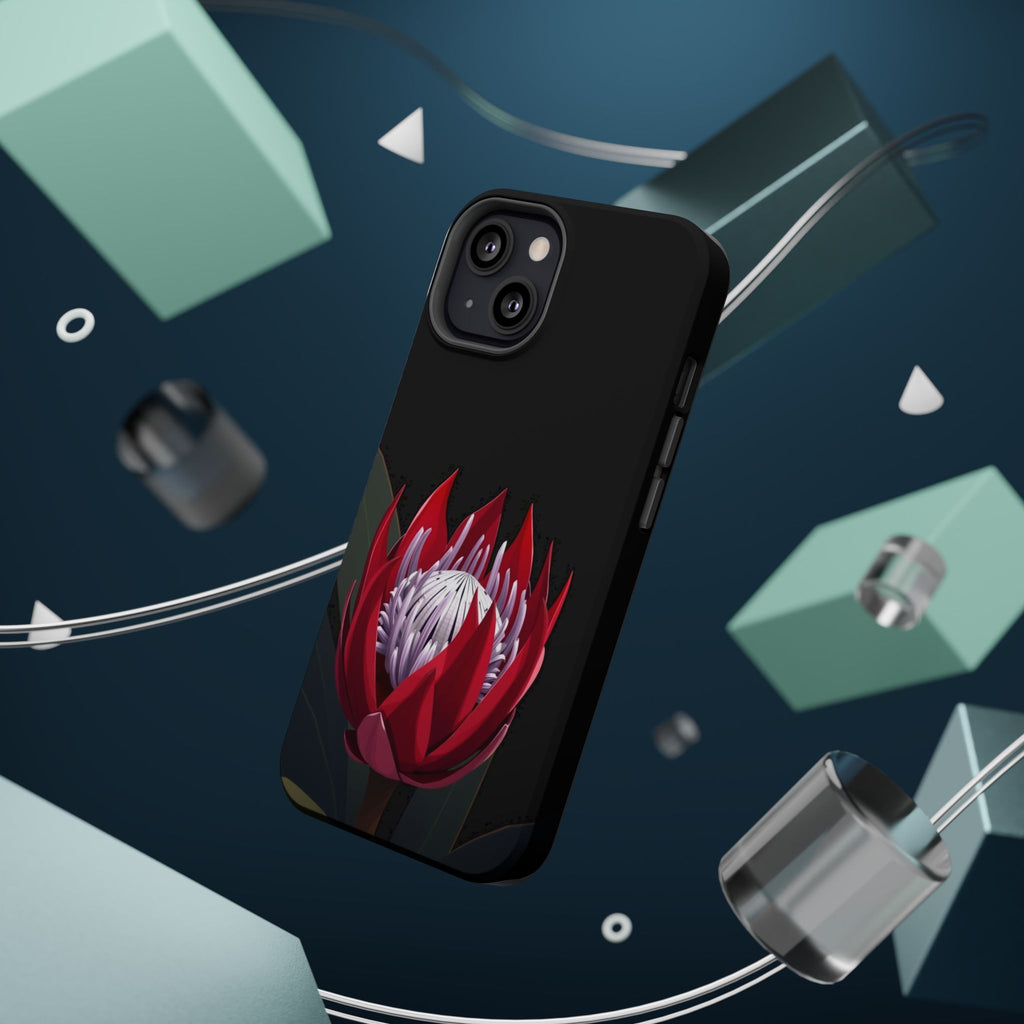 iPhone Black And Crimson Protea Bold Slim Everyday Designer Case · iPhone Case