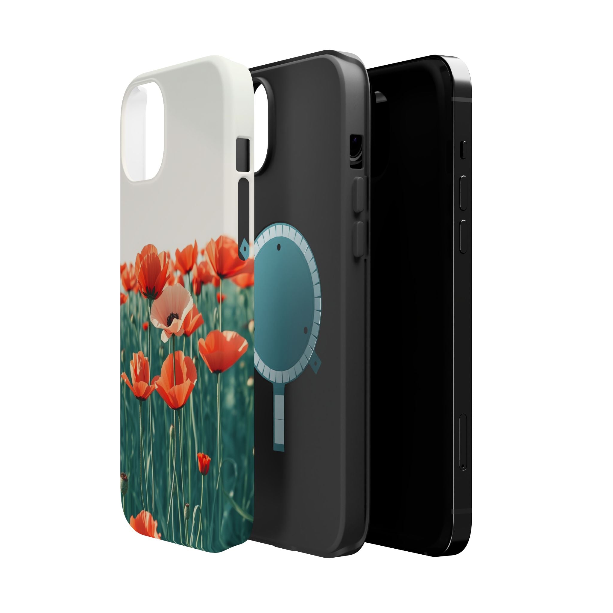 iPhone Mint And Blush Poppy Field 10 Slim Everyday Designer Case · iPhone Case